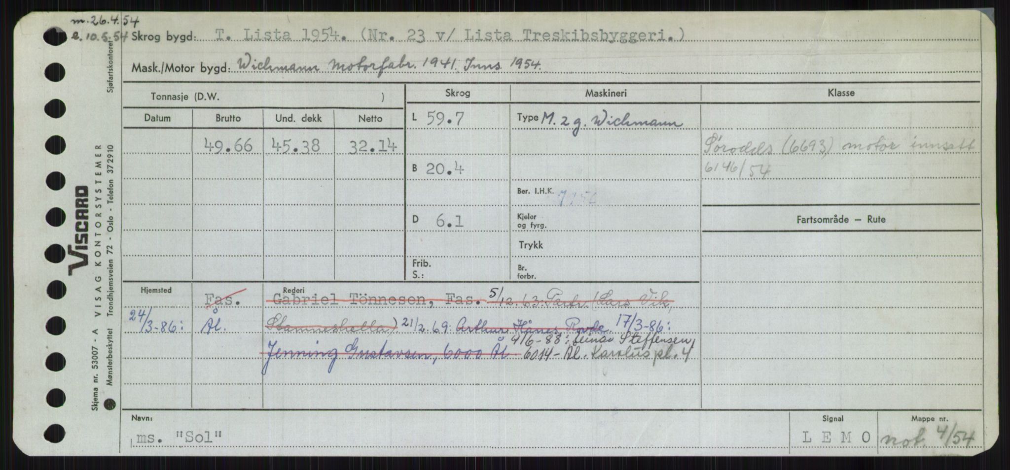 Sjøfartsdirektoratet med forløpere, Skipsmålingen, RA/S-1627/H/Ha/L0005/0002: Fartøy, S-Sven / Fartøy, Skjo-Sven, s. 159