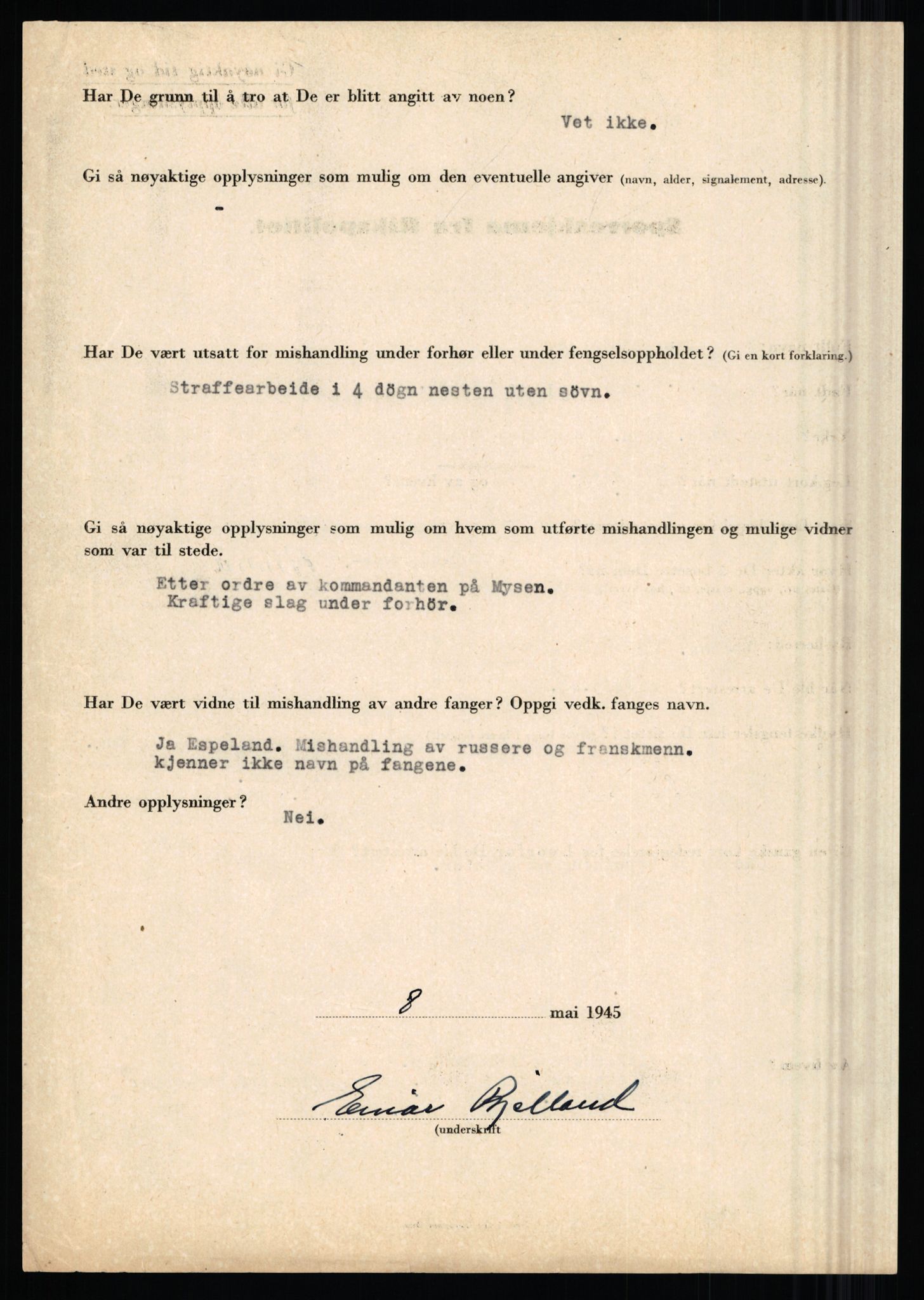 Rikspolitisjefen, AV/RA-S-1560/L/L0002: Berg, Alf - Bråthen, Thorleif, 1940-1945, s. 445