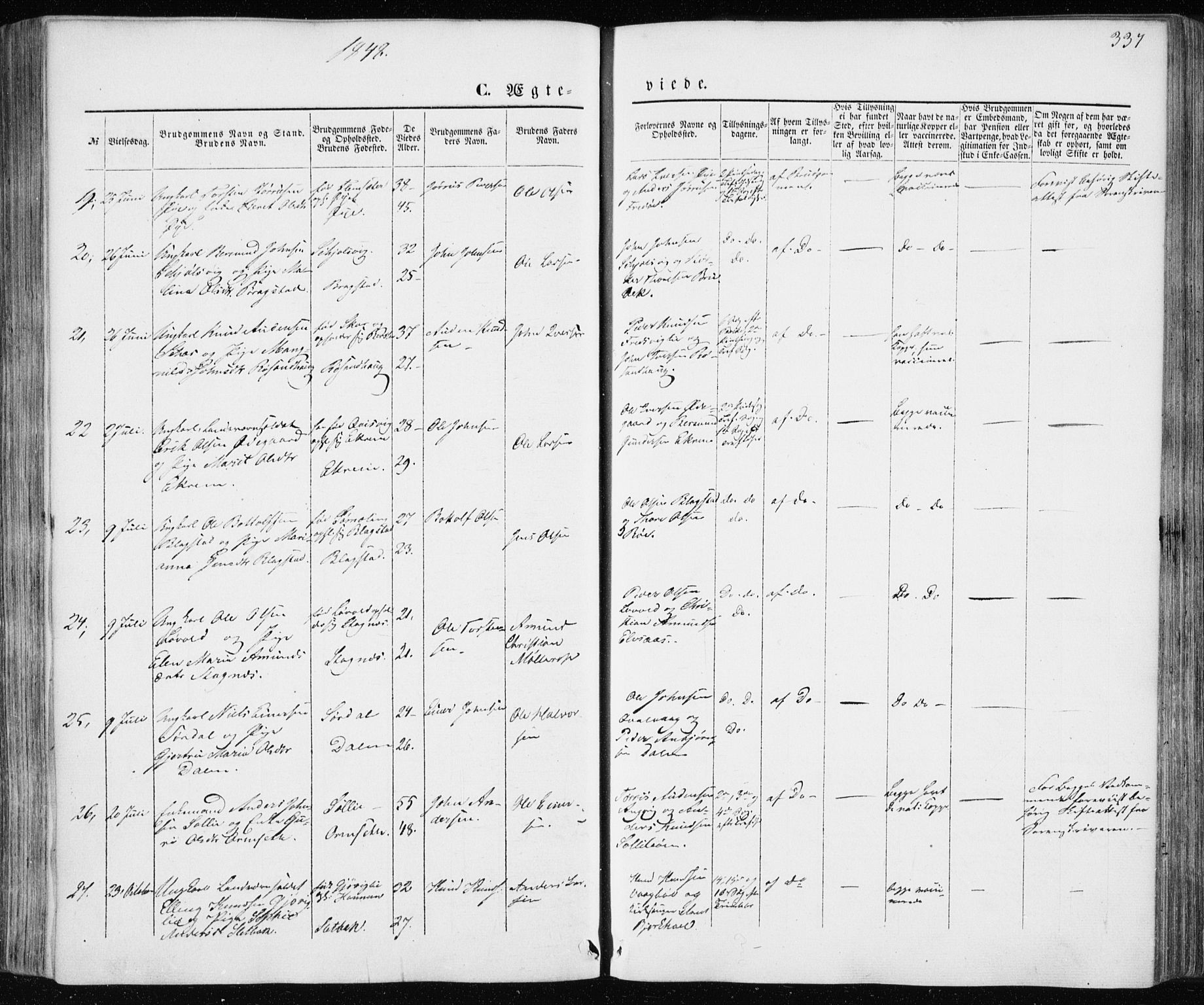 Ministerialprotokoller, klokkerbøker og fødselsregistre - Møre og Romsdal, AV/SAT-A-1454/586/L0984: Ministerialbok nr. 586A10, 1844-1856, s. 337