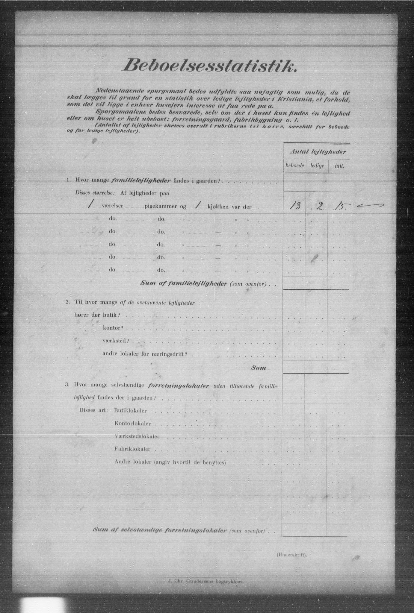 OBA, Kommunal folketelling 31.12.1903 for Kristiania kjøpstad, 1903, s. 7256