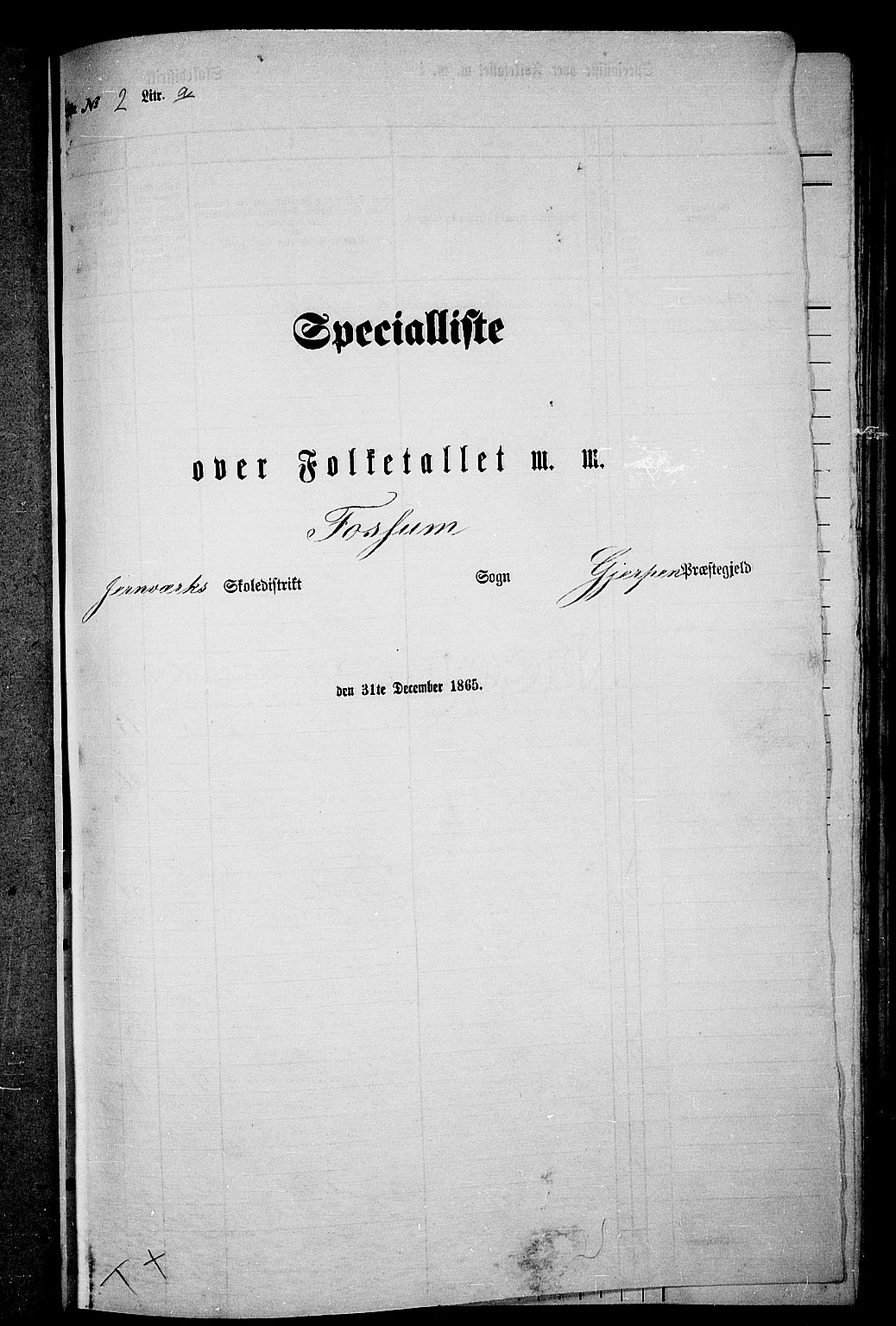 RA, Folketelling 1865 for 0812P Gjerpen prestegjeld, 1865, s. 41