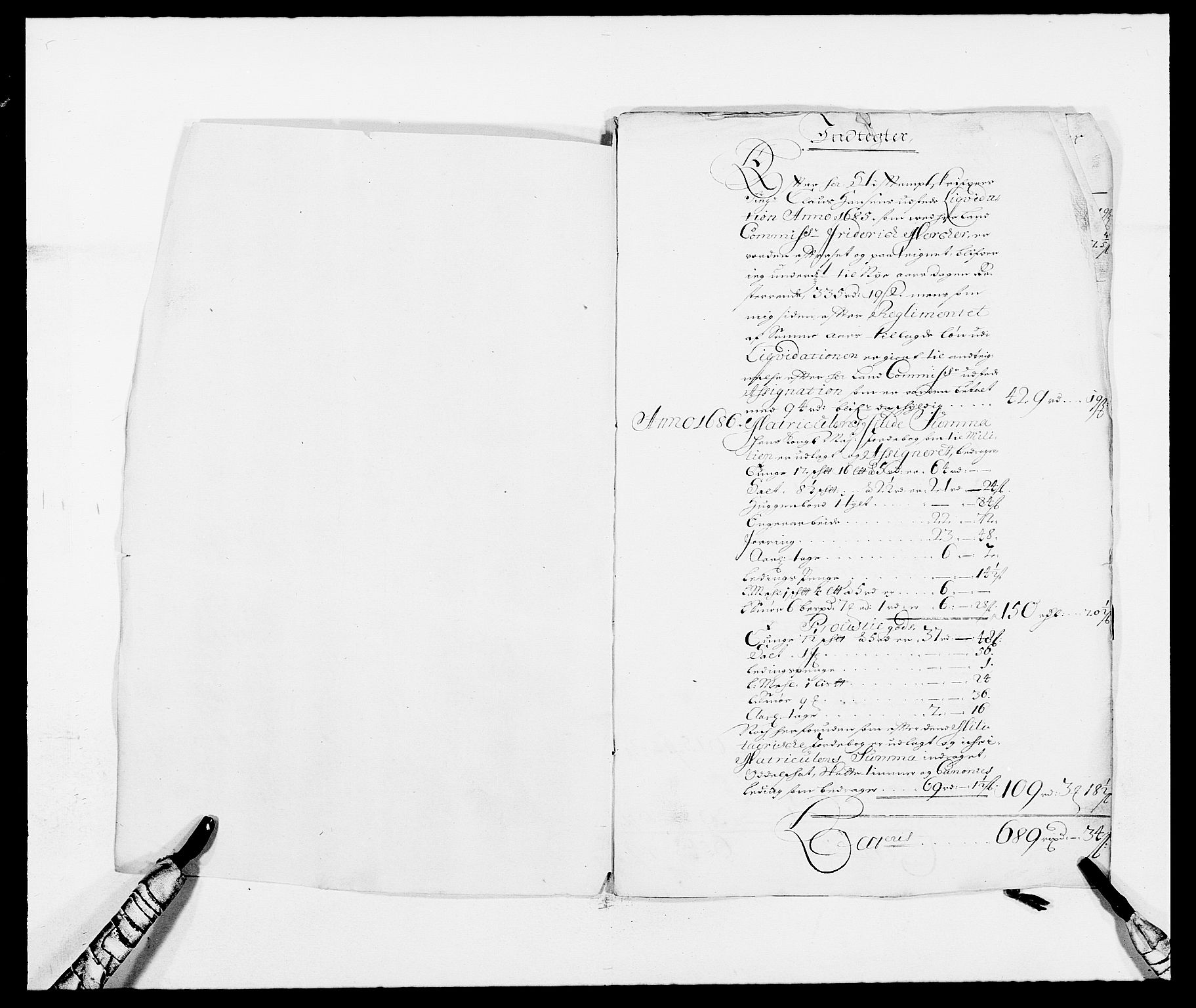 Rentekammeret inntil 1814, Reviderte regnskaper, Fogderegnskap, AV/RA-EA-4092/R09/L0433: Fogderegnskap Follo, 1685-1686, s. 238