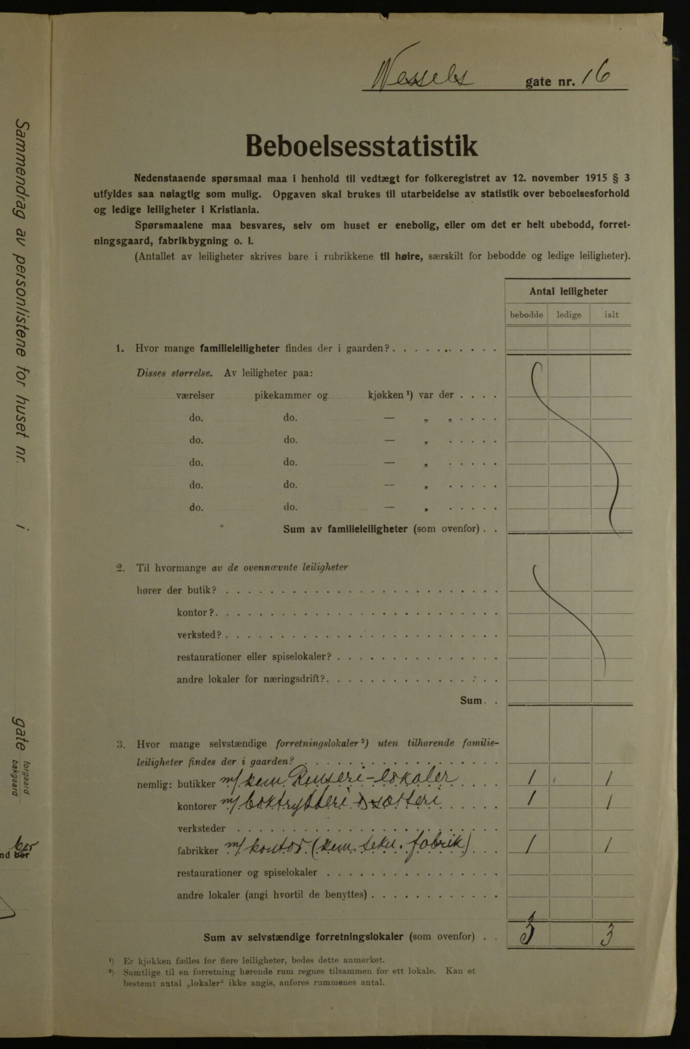 OBA, Kommunal folketelling 1.12.1923 for Kristiania, 1923, s. 141435