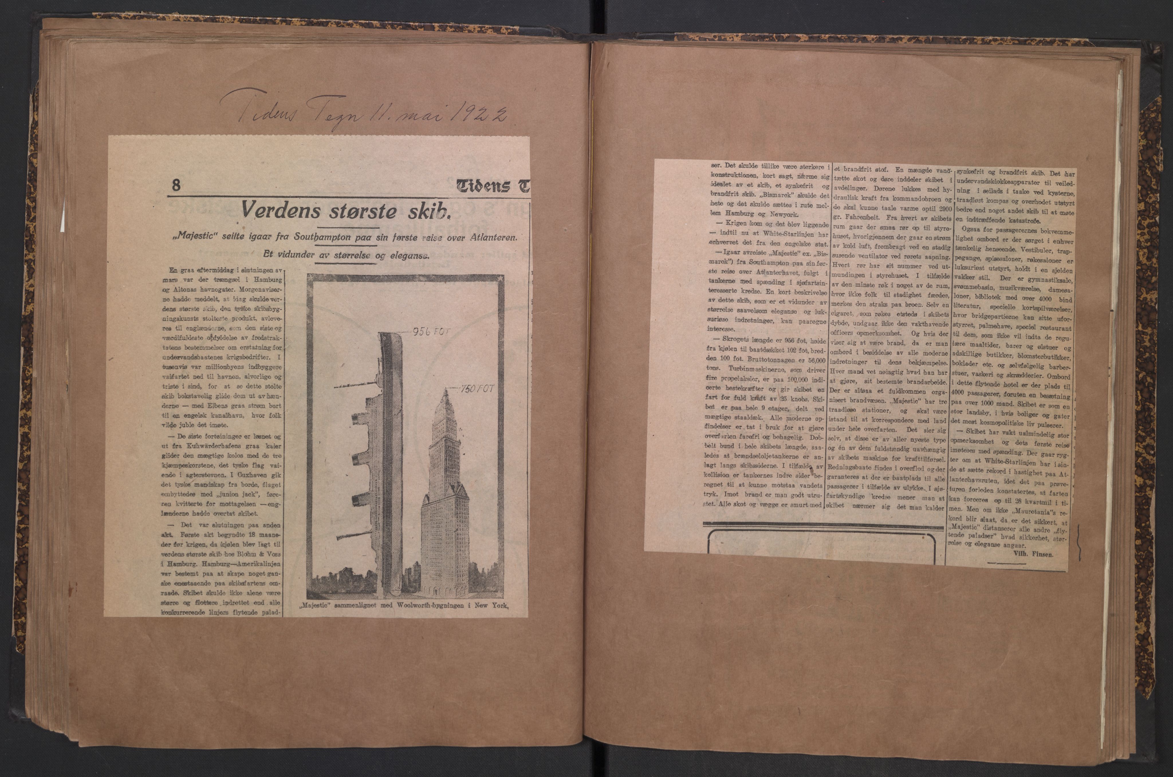 White Star-linjen, AV/SAO-PAO-0201/D/Dc/L0001: Utklippingsbok, 1909-1924, s. 71