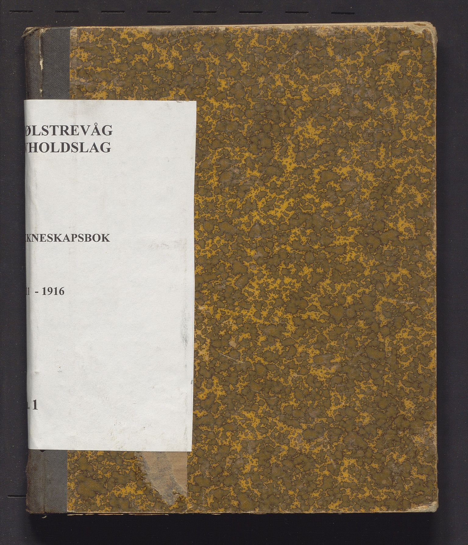 Mølster avholdslag, IKAH/1216-Pa0003/R/Ra/L0001: Rekneskapsbok, 1911-1916