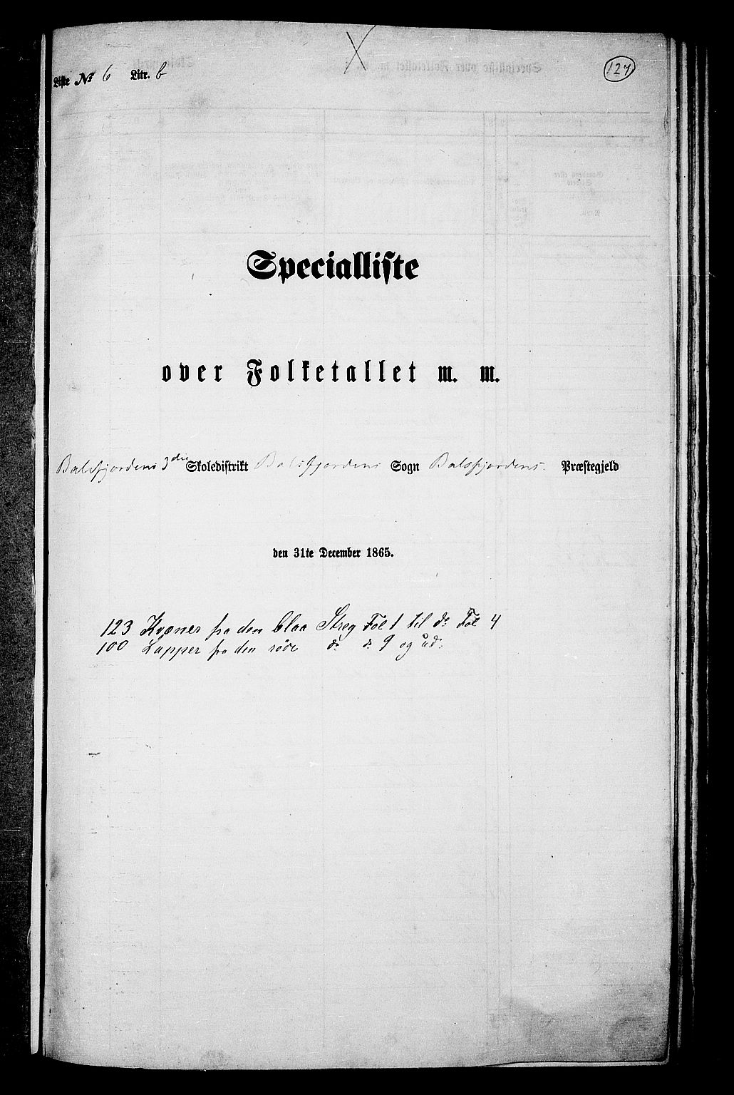 RA, Folketelling 1865 for 1933P Balsfjord prestegjeld, 1865, s. 66
