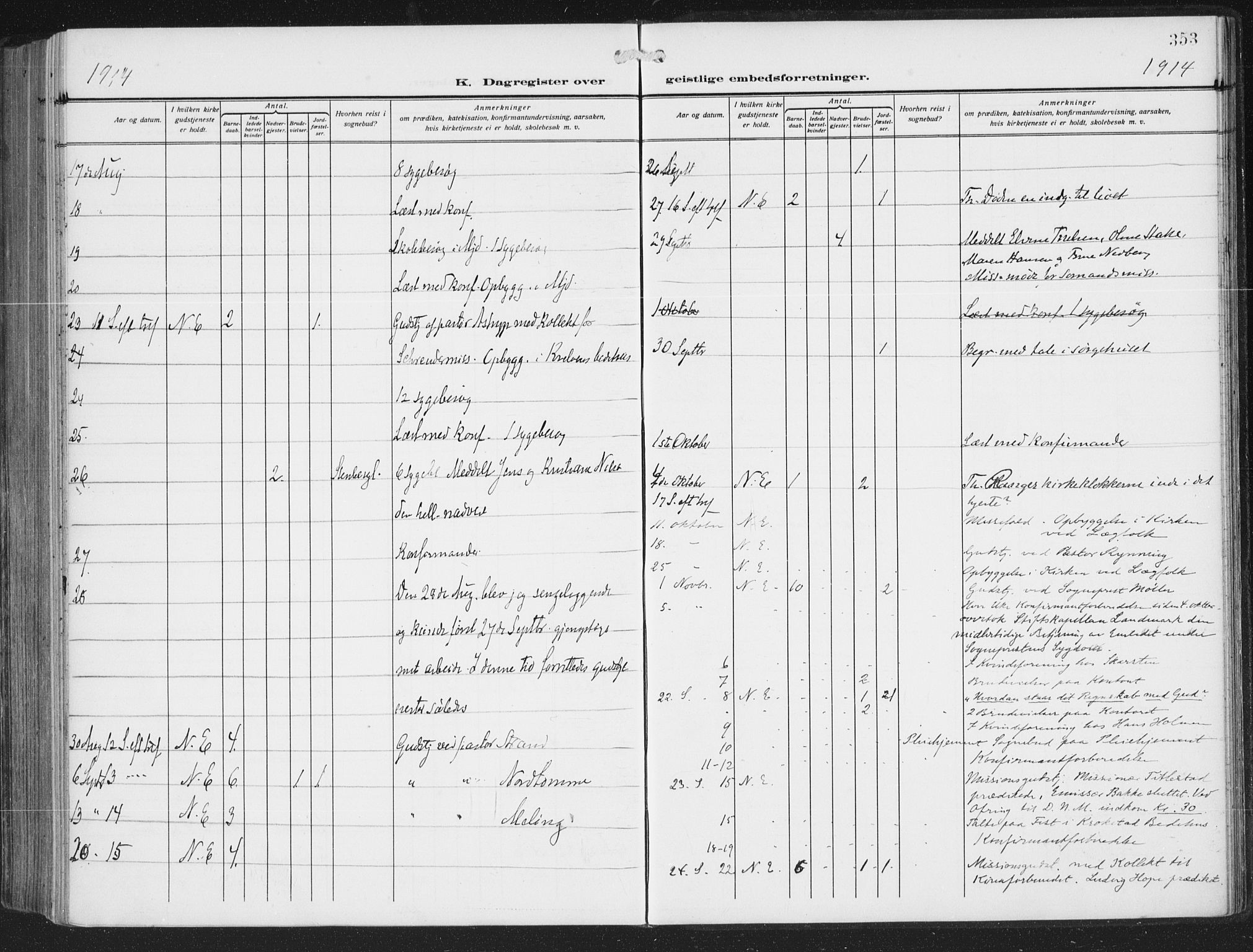 Nedre Eiker kirkebøker, AV/SAKO-A-612/F/Fa/L0007: Ministerialbok nr. 7, 1912-1918, s. 353