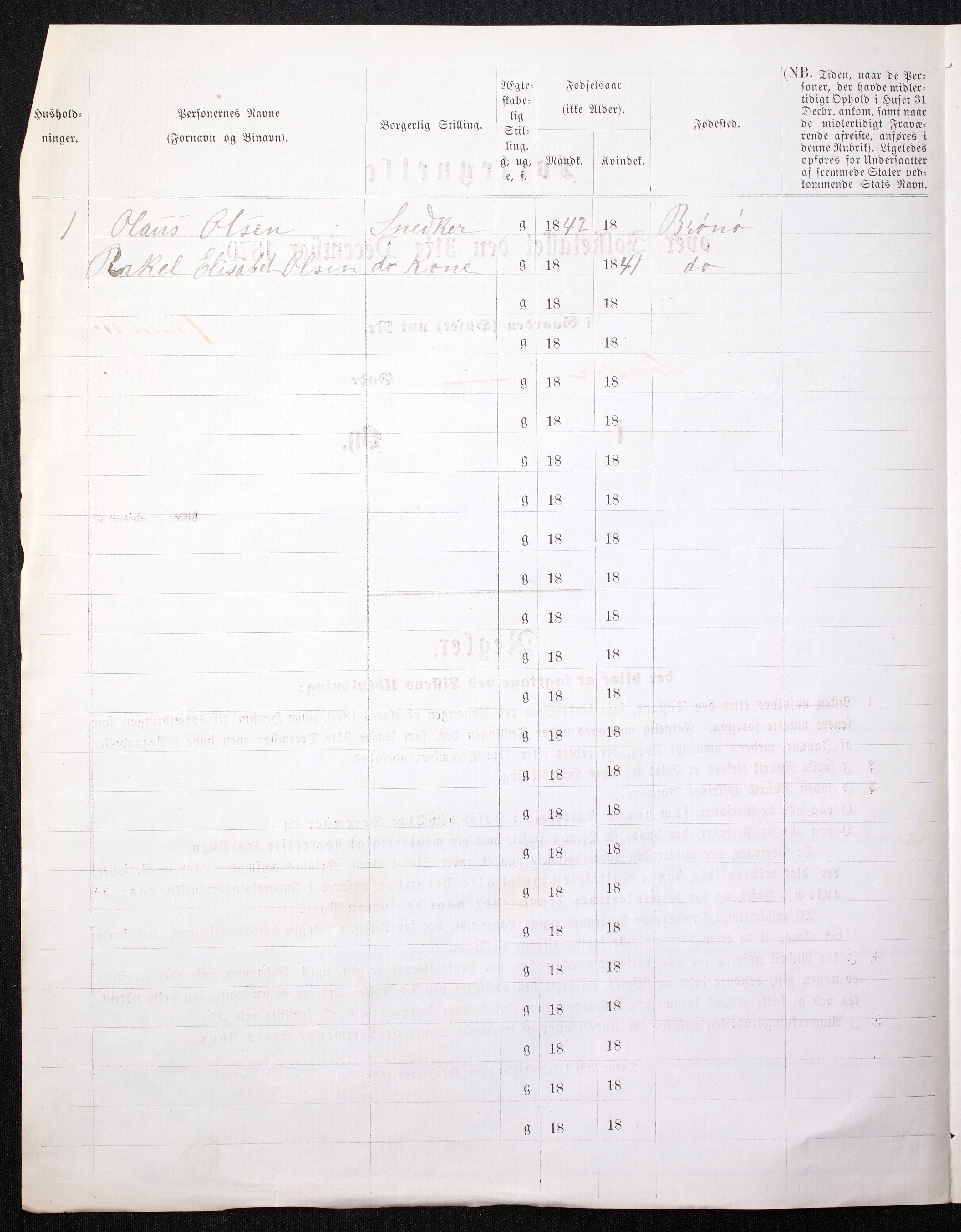 RA, Folketelling 1870 for 1804 Bodø kjøpstad, 1870, s. 44