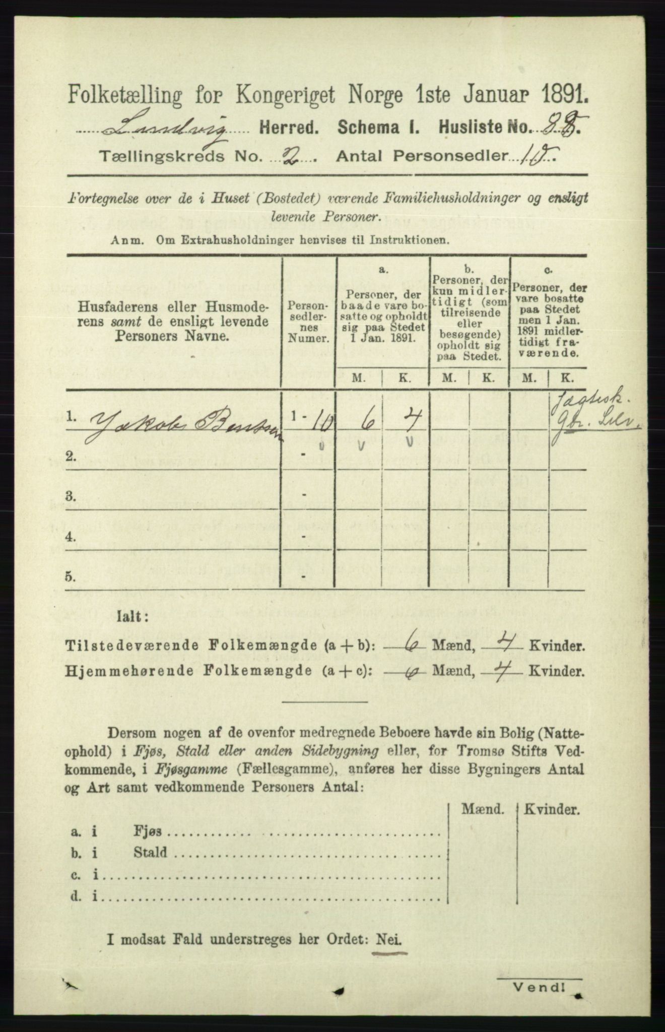 RA, Folketelling 1891 for 0924 Landvik herred, 1891, s. 331