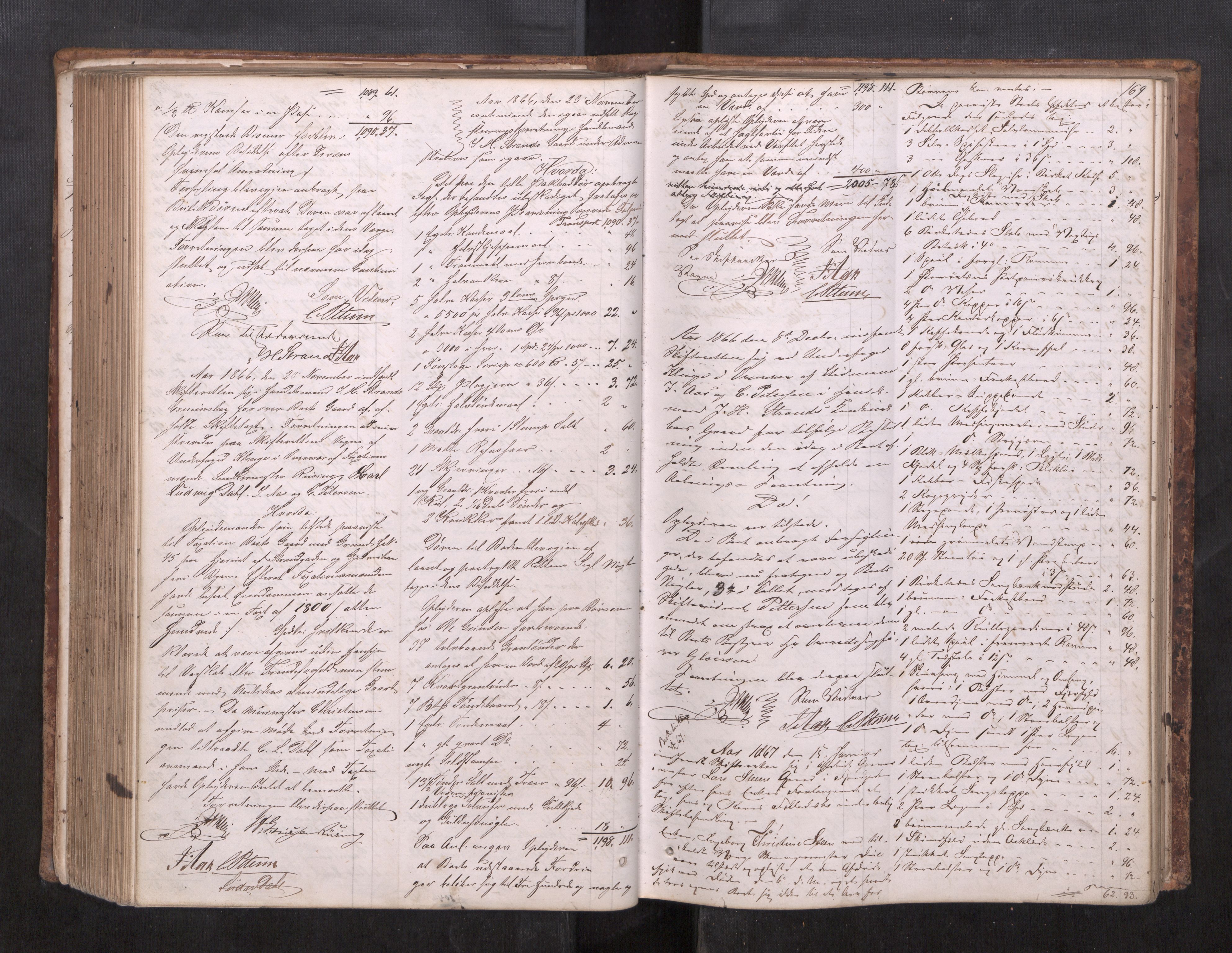 Trondheim byfogd, AV/SAT-A-0003/1/3/3C/L0004: Skifteregistreringsprotokoll - 18/3-25/2. (u/ register), 1864-1869, s. 169