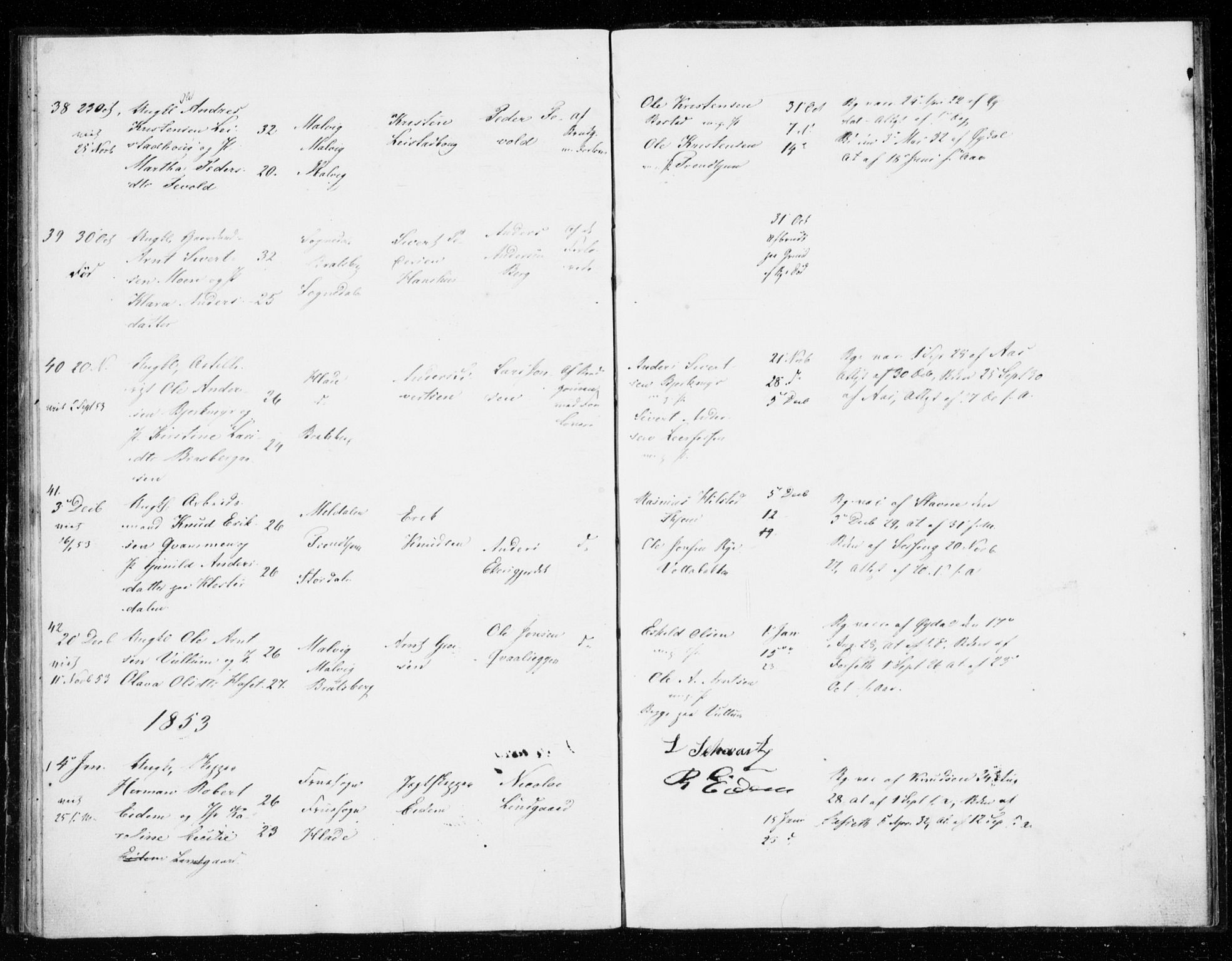 Ministerialprotokoller, klokkerbøker og fødselsregistre - Sør-Trøndelag, SAT/A-1456/606/L0296: Lysningsprotokoll nr. 606A11, 1849-1854
