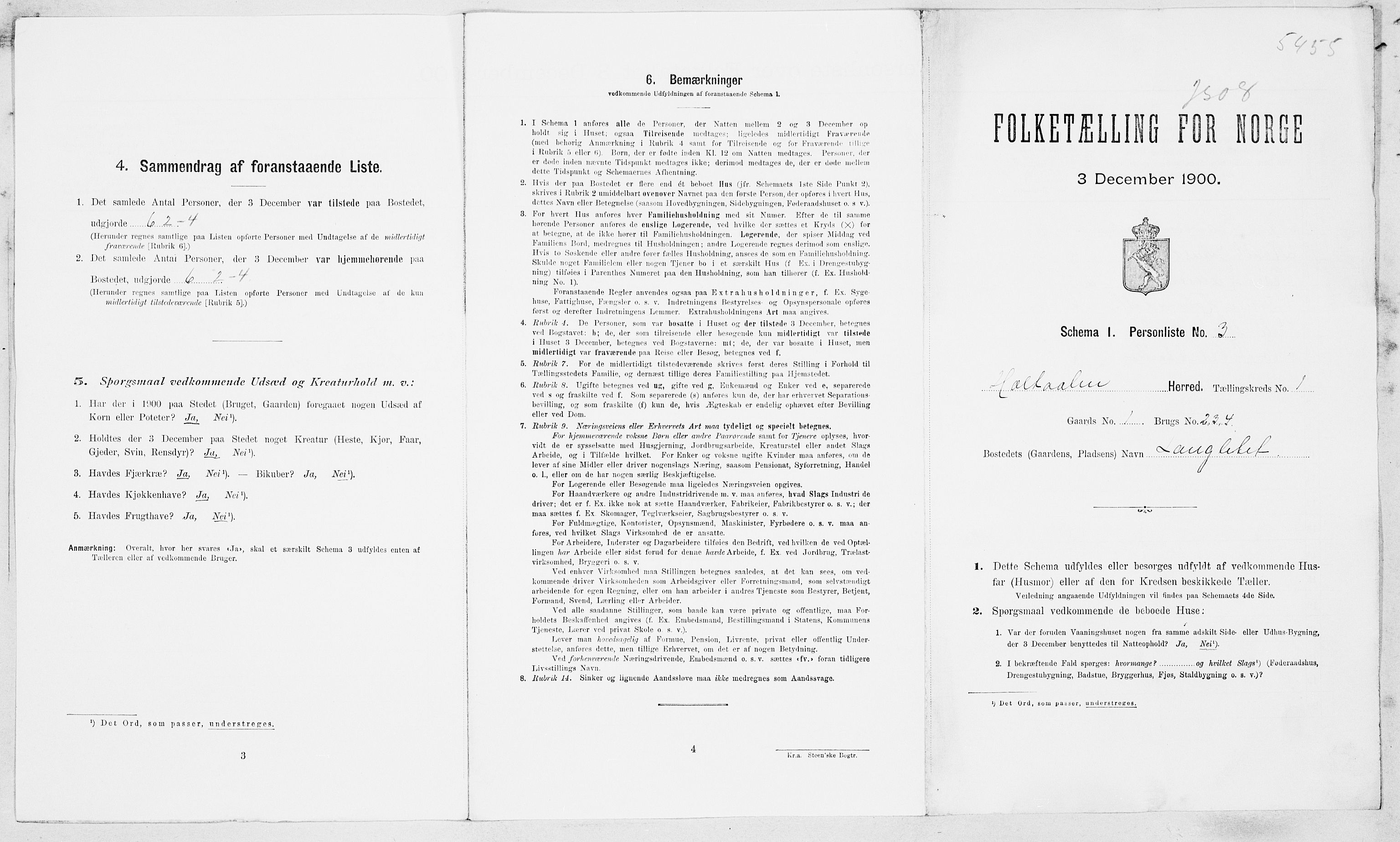 SAT, Folketelling 1900 for 1645 Haltdalen herred, 1900, s. 10