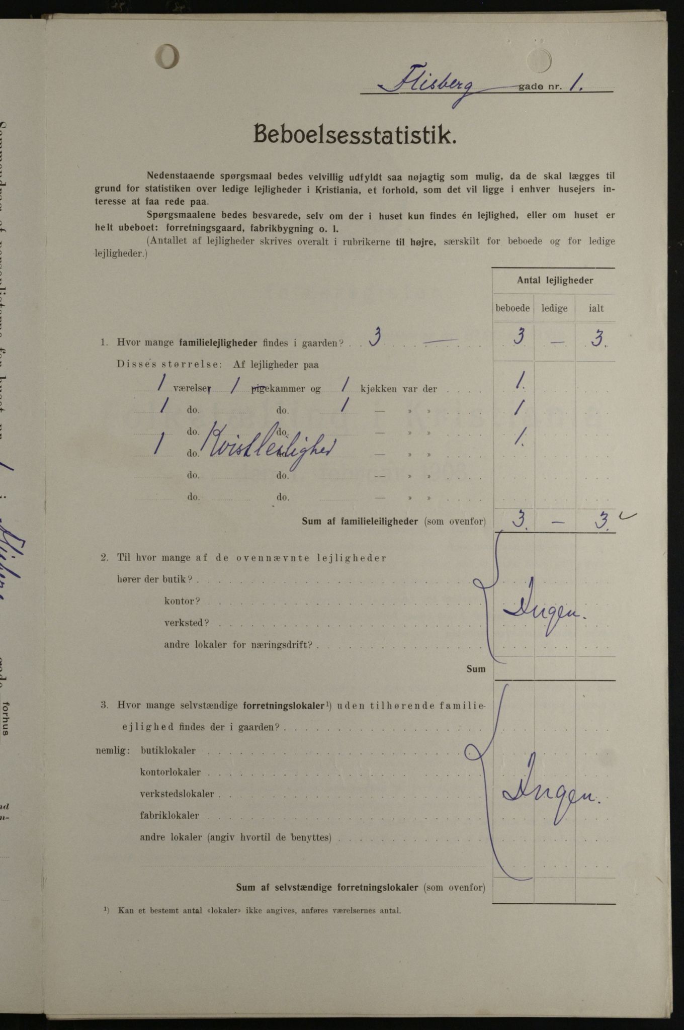 OBA, Kommunal folketelling 1.2.1908 for Kristiania kjøpstad, 1908, s. 22270