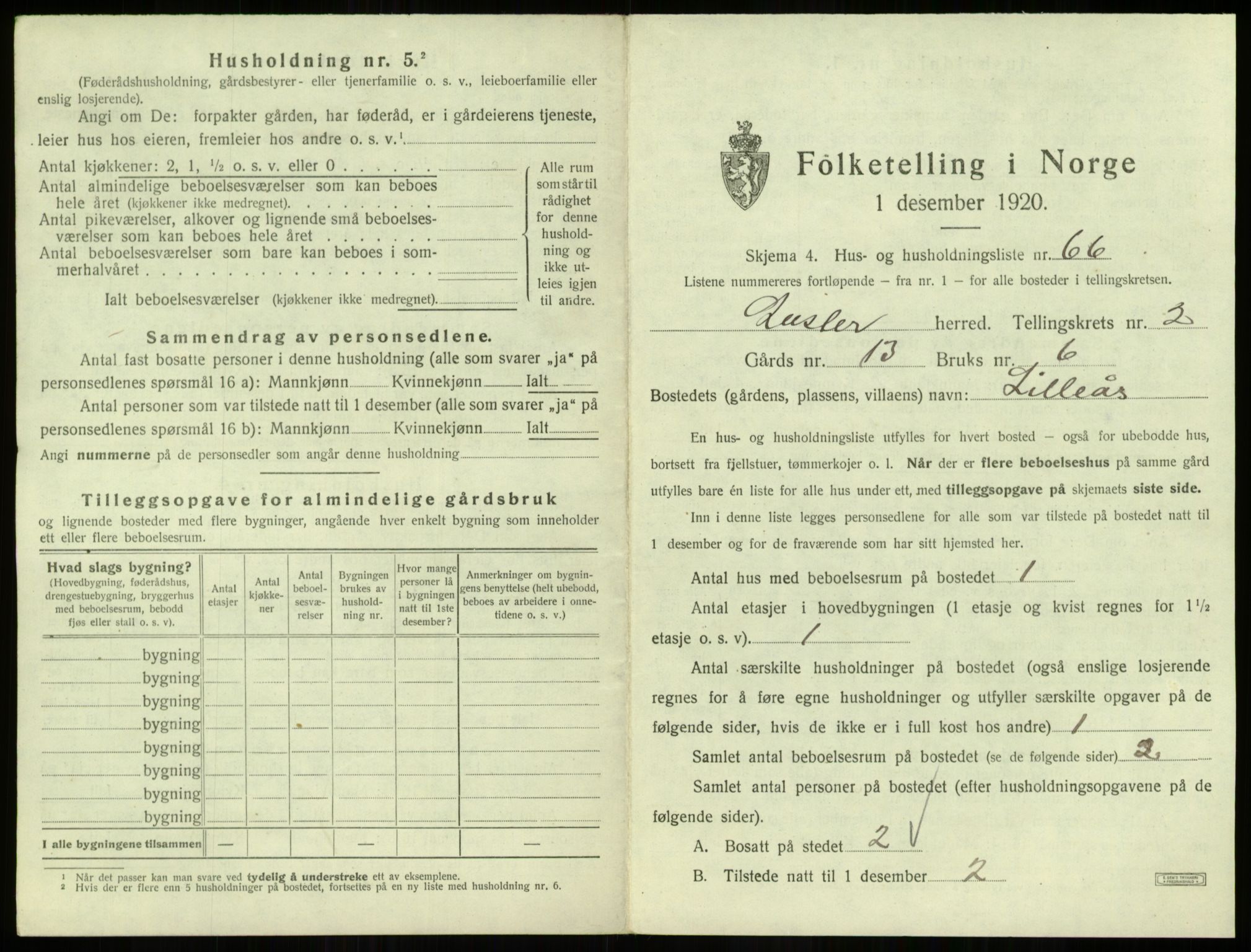 SAB, Folketelling 1920 for 1426 Luster herred, 1920, s. 243