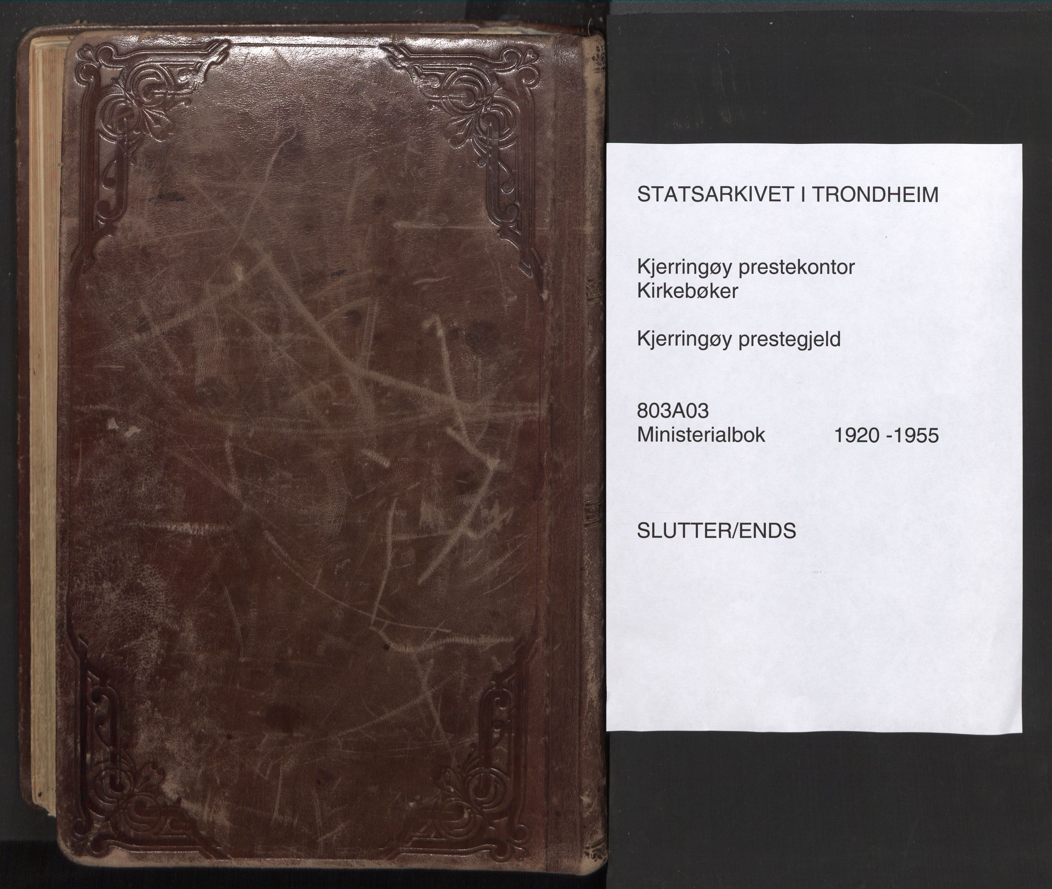 Ministerialprotokoller, klokkerbøker og fødselsregistre - Nordland, SAT/A-1459/803/L0073: Ministerialbok nr. 803A03, 1920-1955