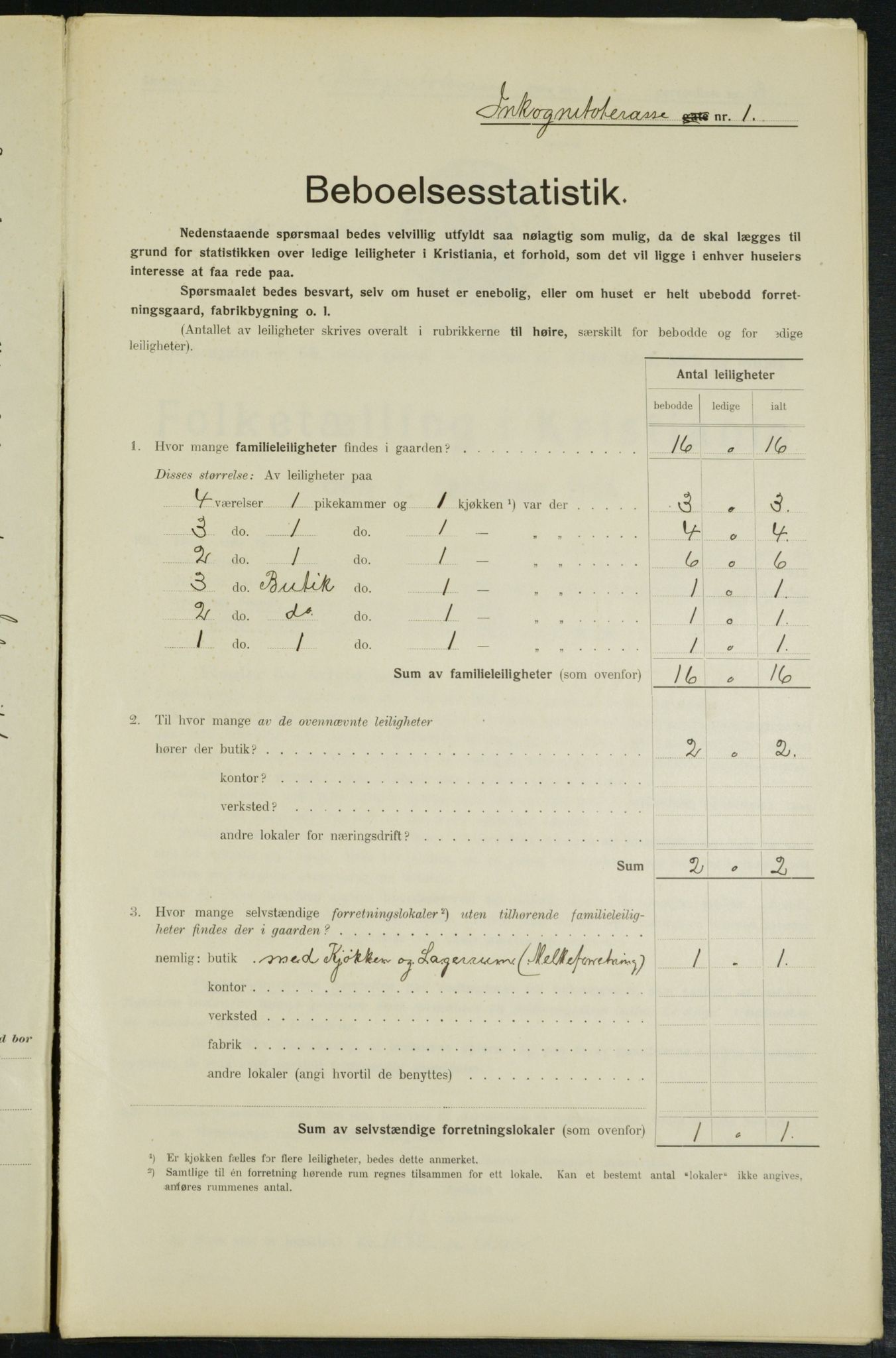 OBA, Kommunal folketelling 1.2.1914 for Kristiania, 1914, s. 44345