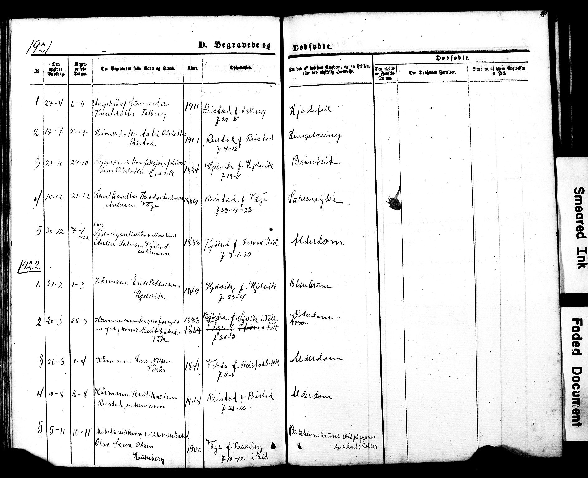 Ministerialprotokoller, klokkerbøker og fødselsregistre - Møre og Romsdal, AV/SAT-A-1454/550/L0618: Klokkerbok nr. 550C01, 1870-1927, s. 264