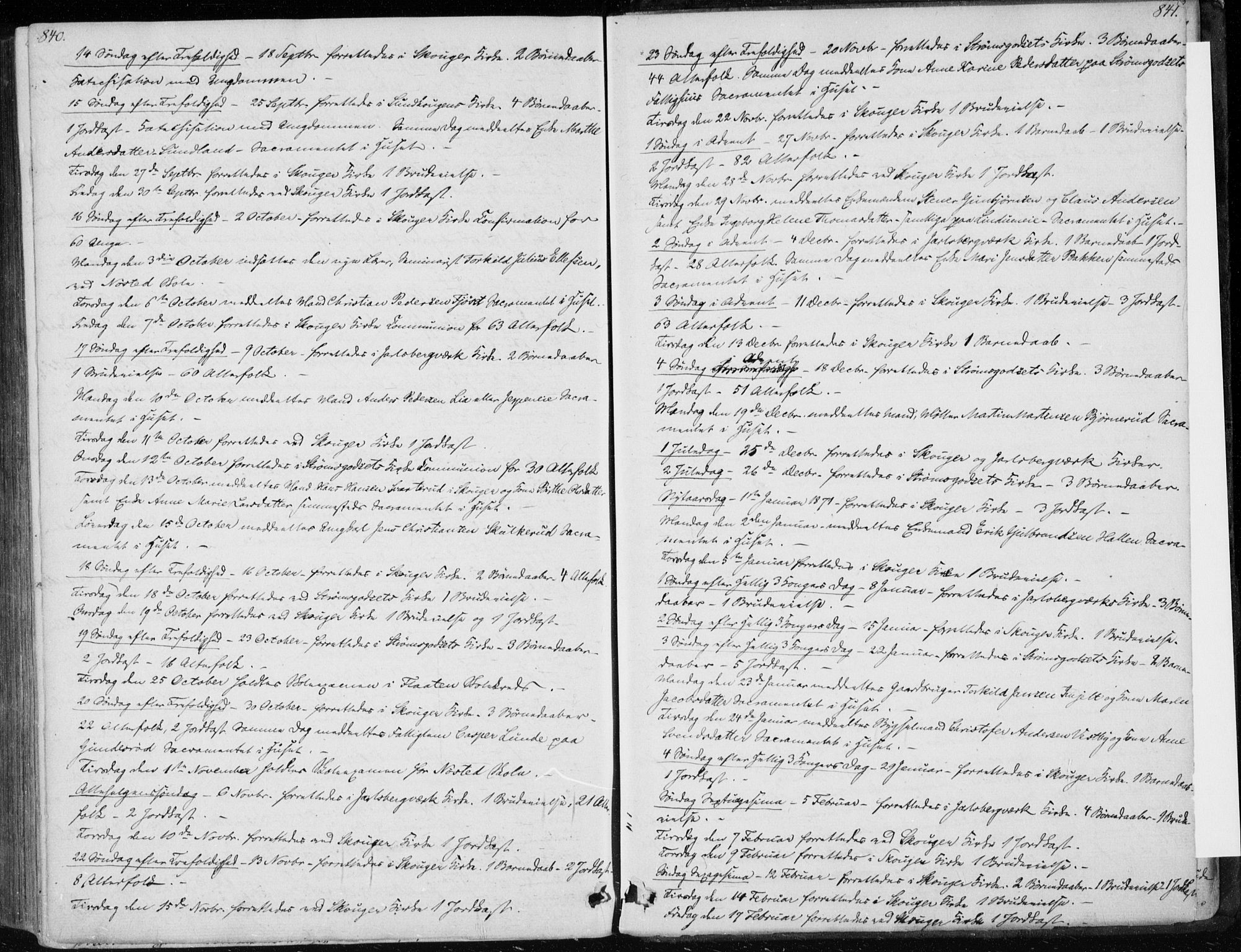 Skoger kirkebøker, AV/SAKO-A-59/F/Fa/L0004: Ministerialbok nr. I 4, 1862-1872, s. 840-841