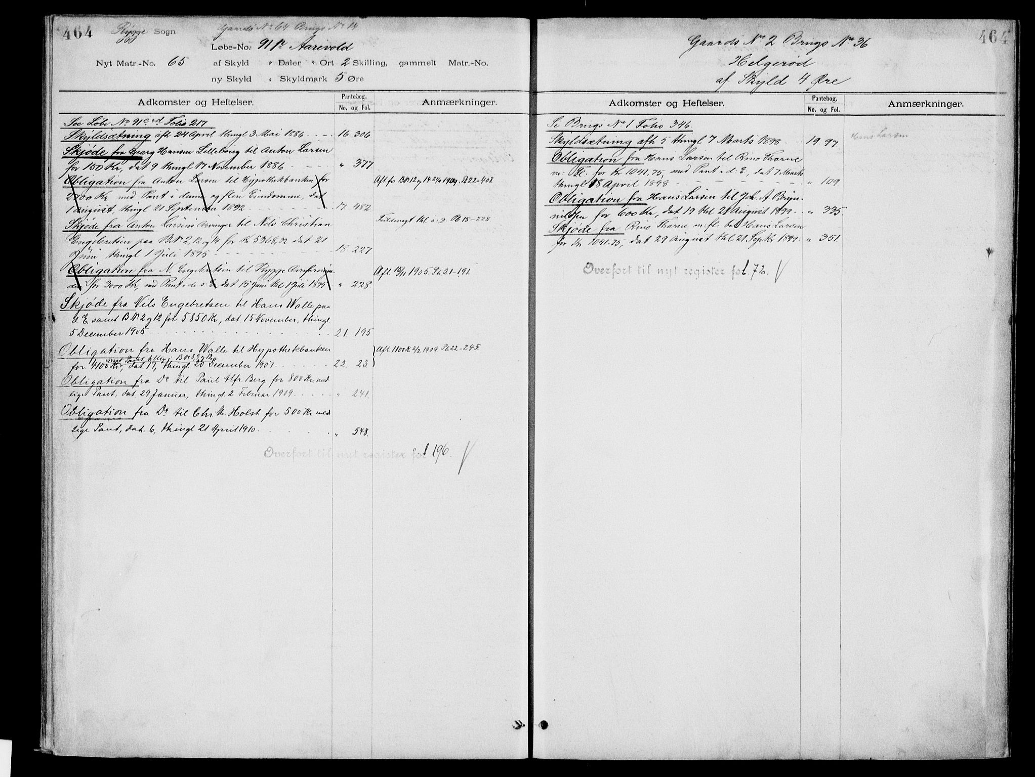 Moss sorenskriveri, SAO/A-10168: Panteregister nr. IV 3b, 1769-1926, s. 464