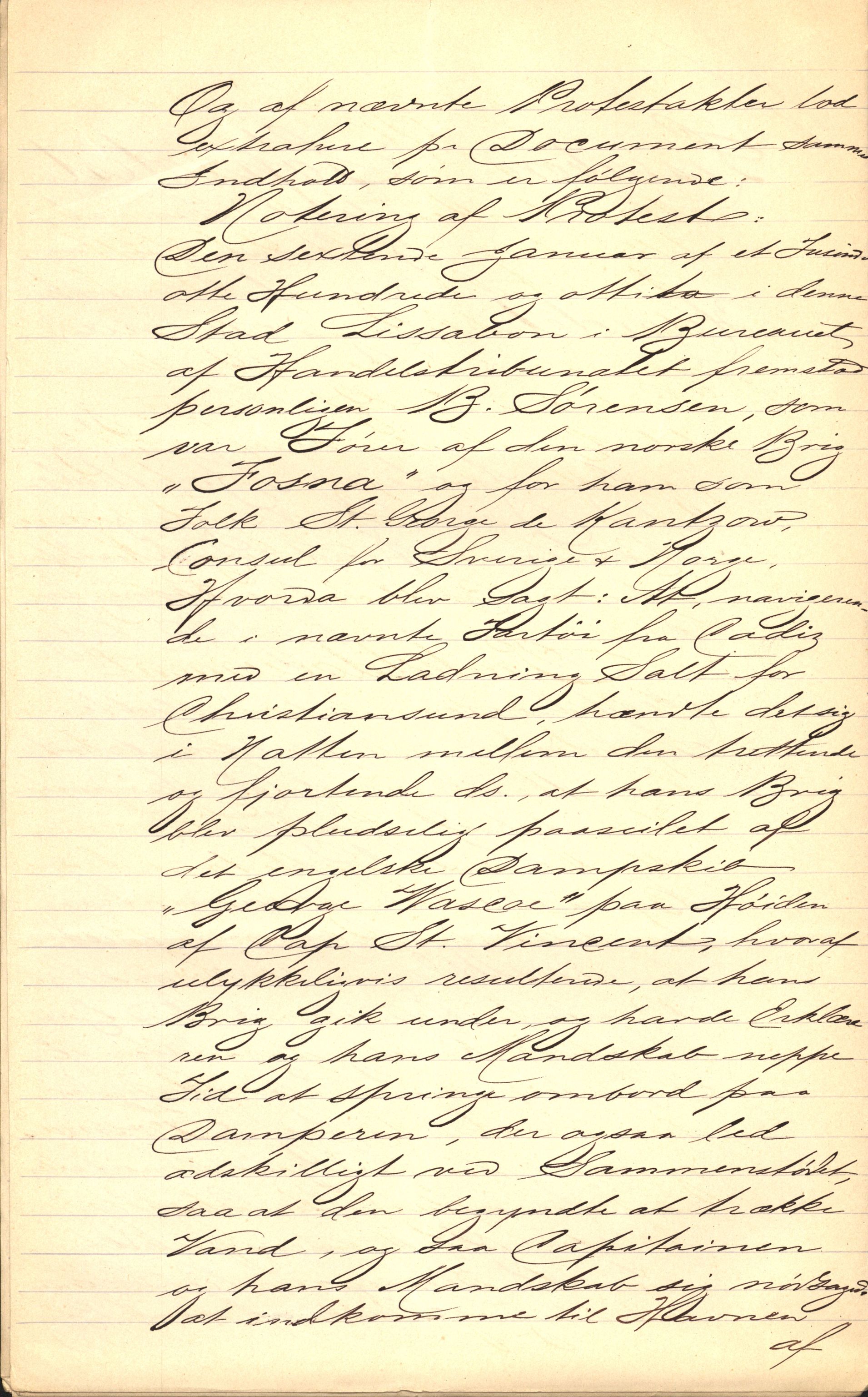 Pa 63 - Østlandske skibsassuranceforening, VEMU/A-1079/G/Ga/L0014/0010: Havaridokumenter / Solveig, Spes & Fides, Framnes, Fosna, 1882, s. 22