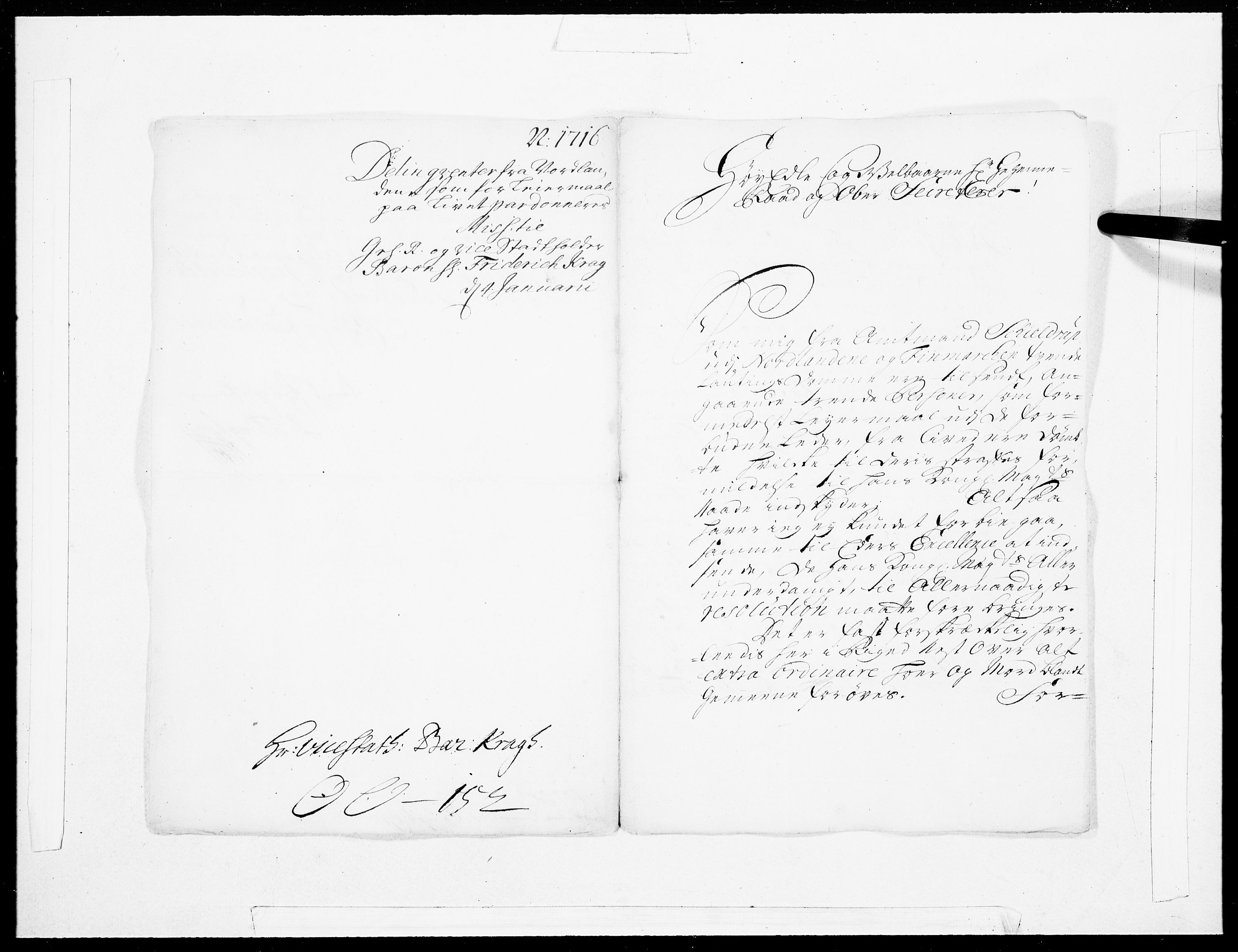 Danske Kanselli 1572-1799, AV/RA-EA-3023/F/Fc/Fcc/Fcca/L0078: Norske innlegg 1572-1799, 1716, s. 7