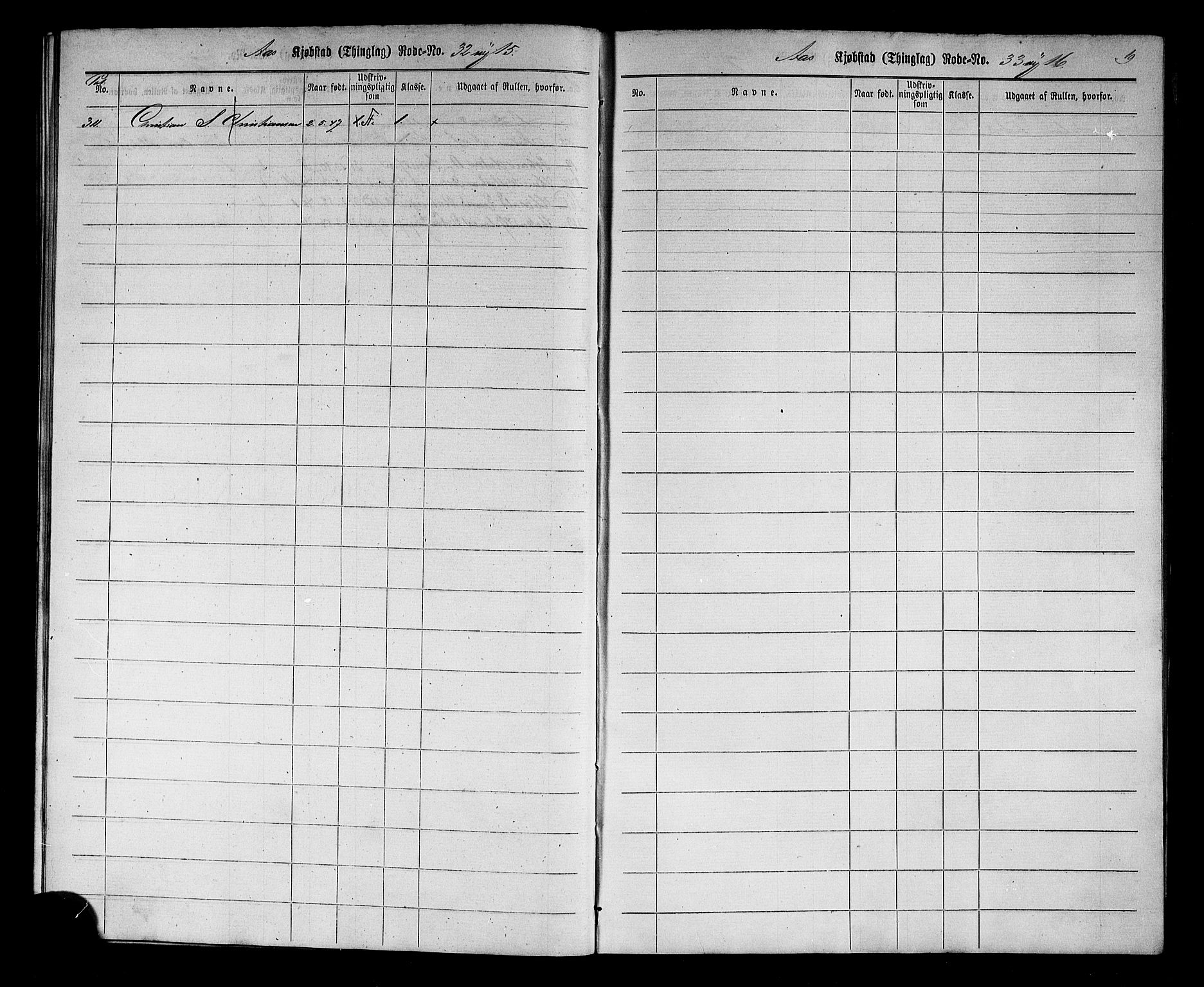 Drøbak mønstringskontor, SAO/A-10569f/F/Fc/Fcc/L0002: Utskrivningsrulle, 1860, s. 19