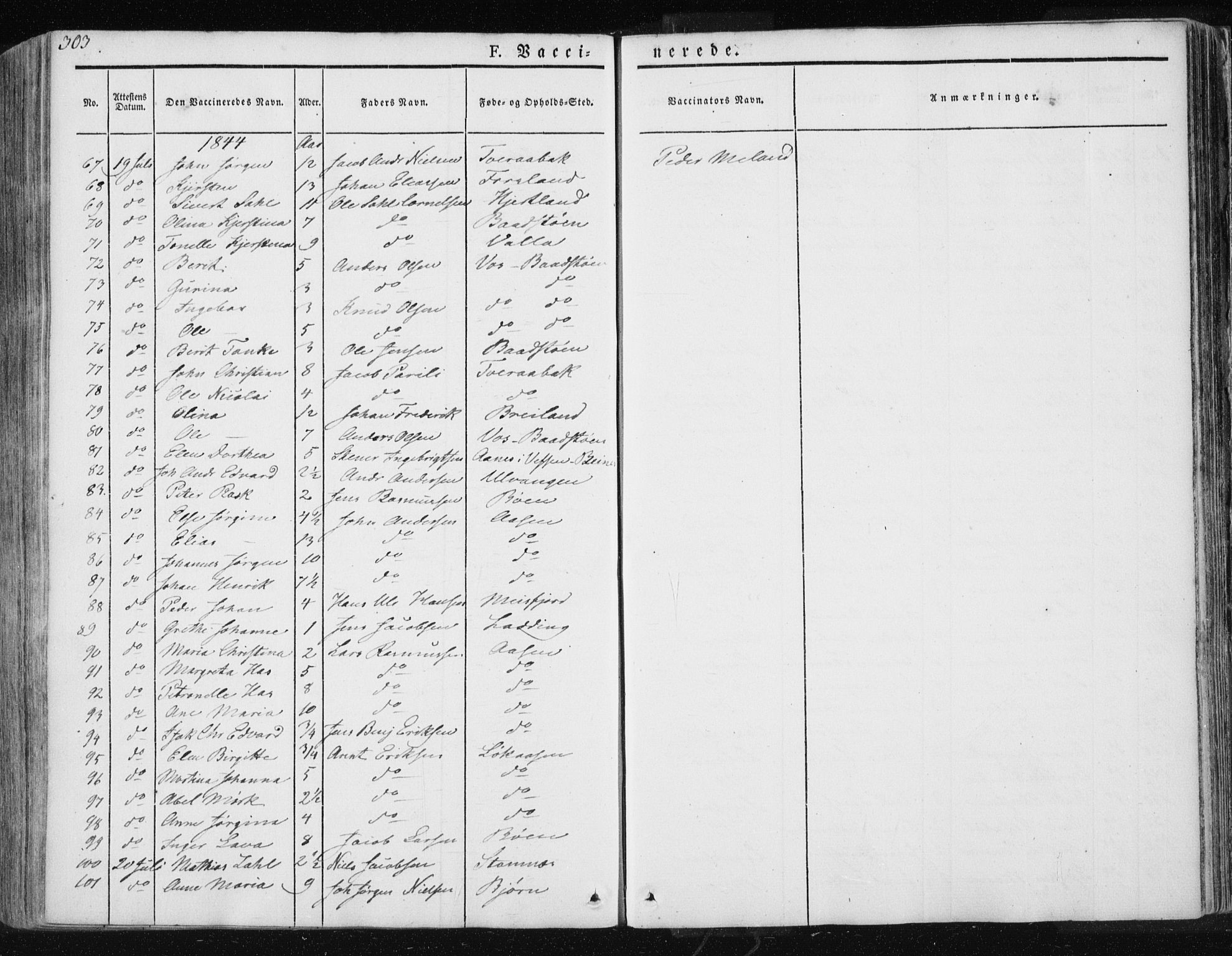 Ministerialprotokoller, klokkerbøker og fødselsregistre - Nordland, AV/SAT-A-1459/830/L0447: Ministerialbok nr. 830A11, 1831-1854, s. 303