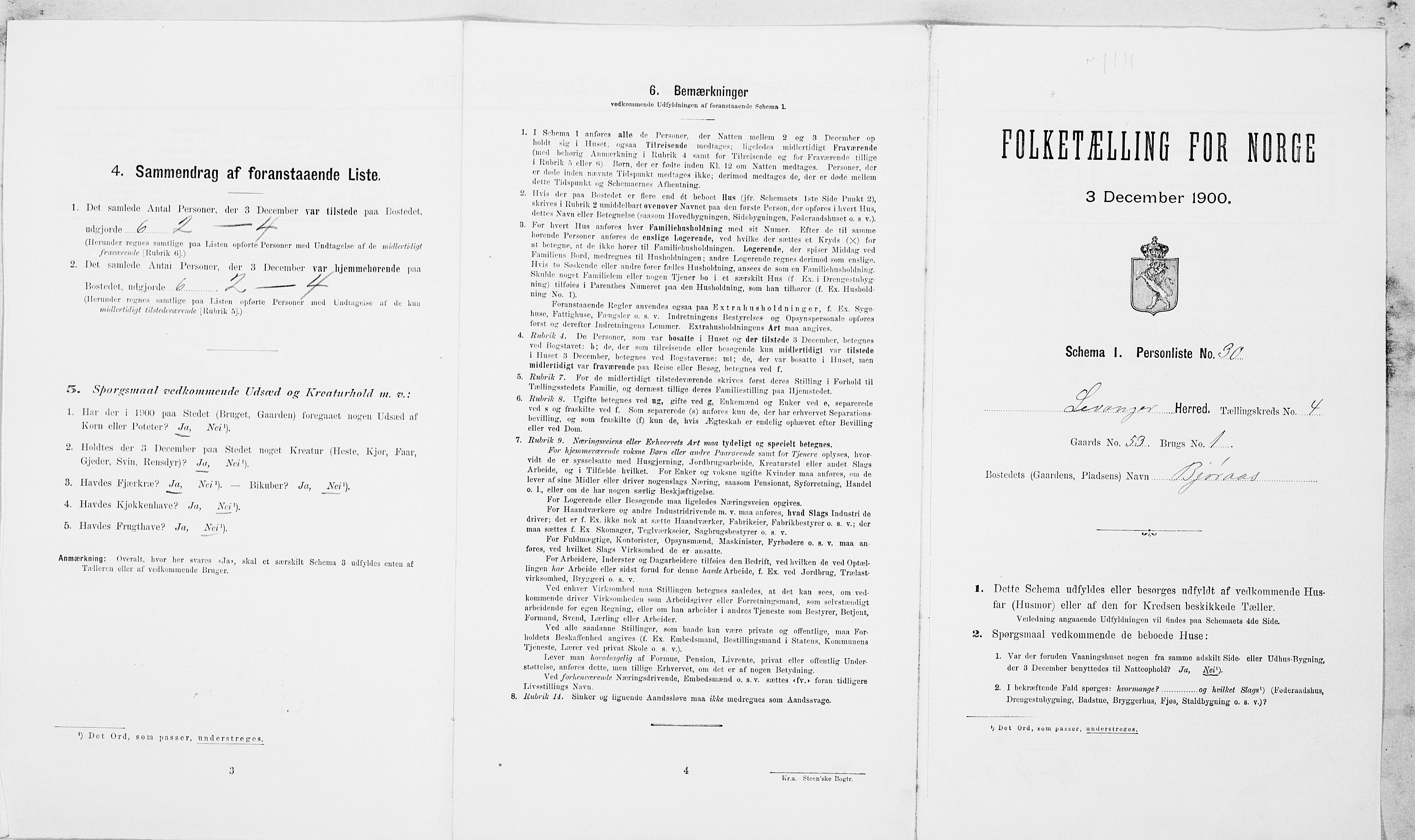 SAT, Folketelling 1900 for 1720 Levanger herred, 1900, s. 667