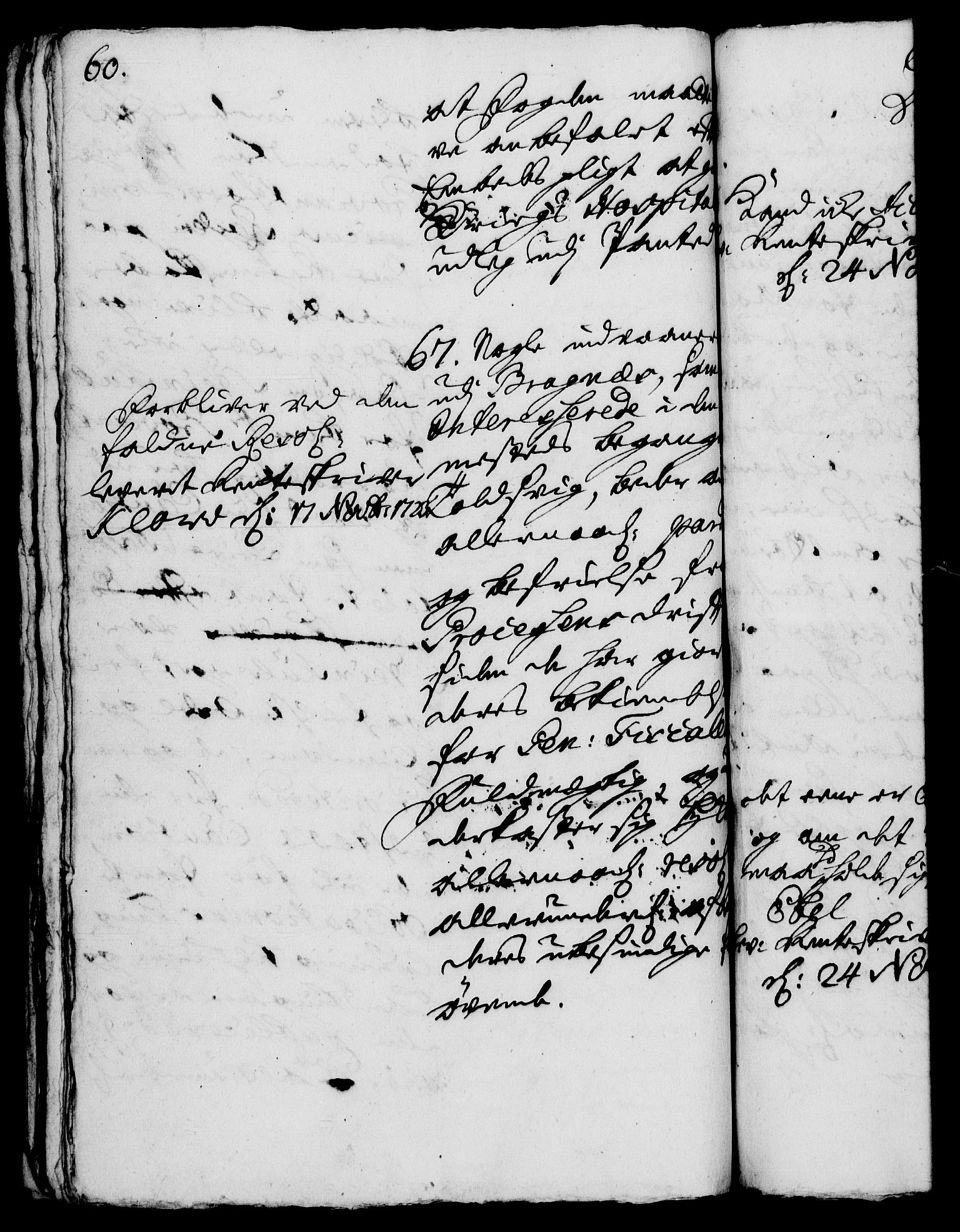 Rentekammeret, Kammerkanselliet, RA/EA-3111/G/Gh/Gha/L0006: Norsk ekstraktmemorialprotokoll (merket RK 53.51), 1723-1724, s. 60