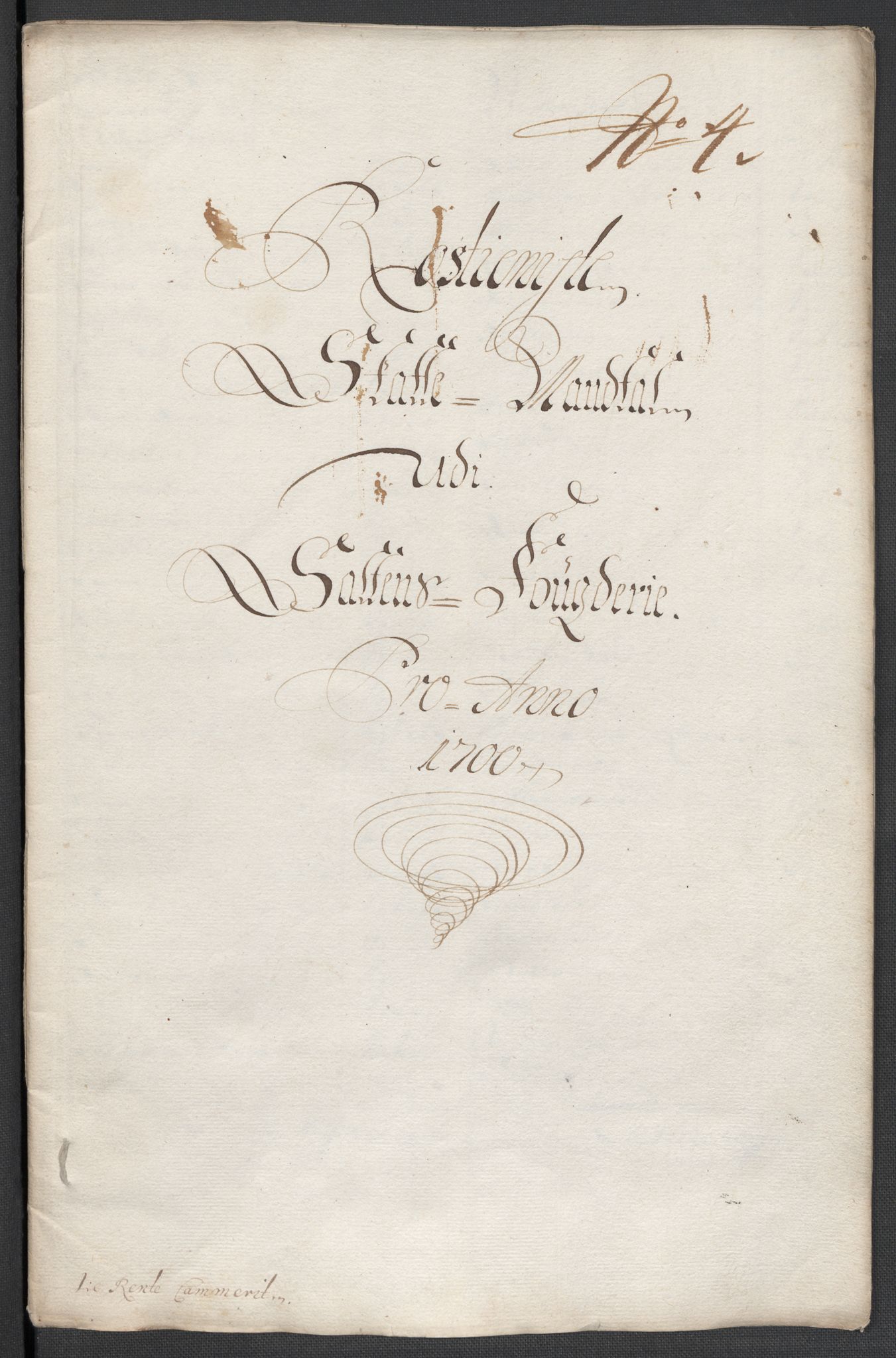 Rentekammeret inntil 1814, Reviderte regnskaper, Fogderegnskap, RA/EA-4092/R66/L4579: Fogderegnskap Salten, 1697-1700, s. 376
