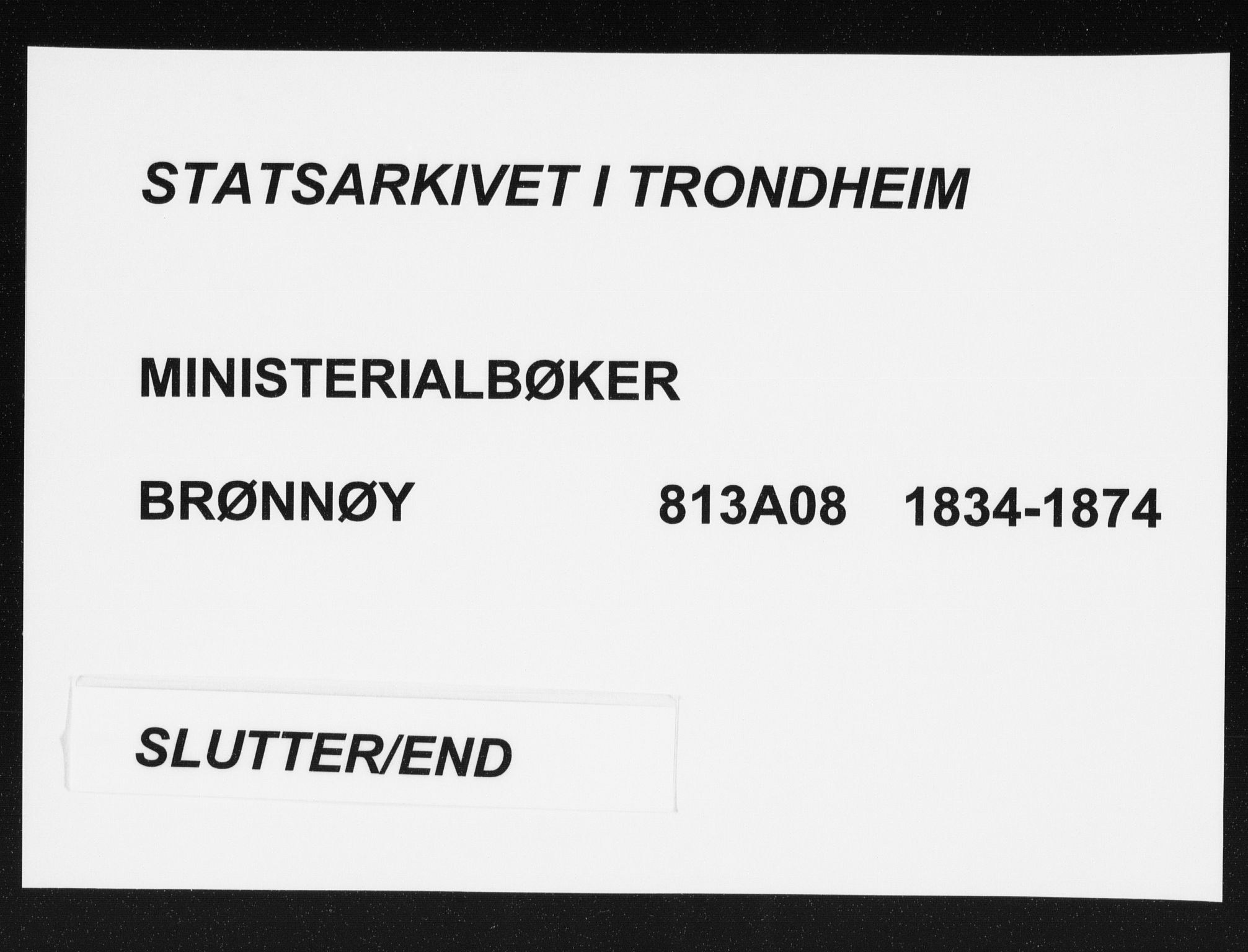 Ministerialprotokoller, klokkerbøker og fødselsregistre - Nordland, AV/SAT-A-1459/813/L0198: Ministerialbok nr. 813A08, 1834-1874