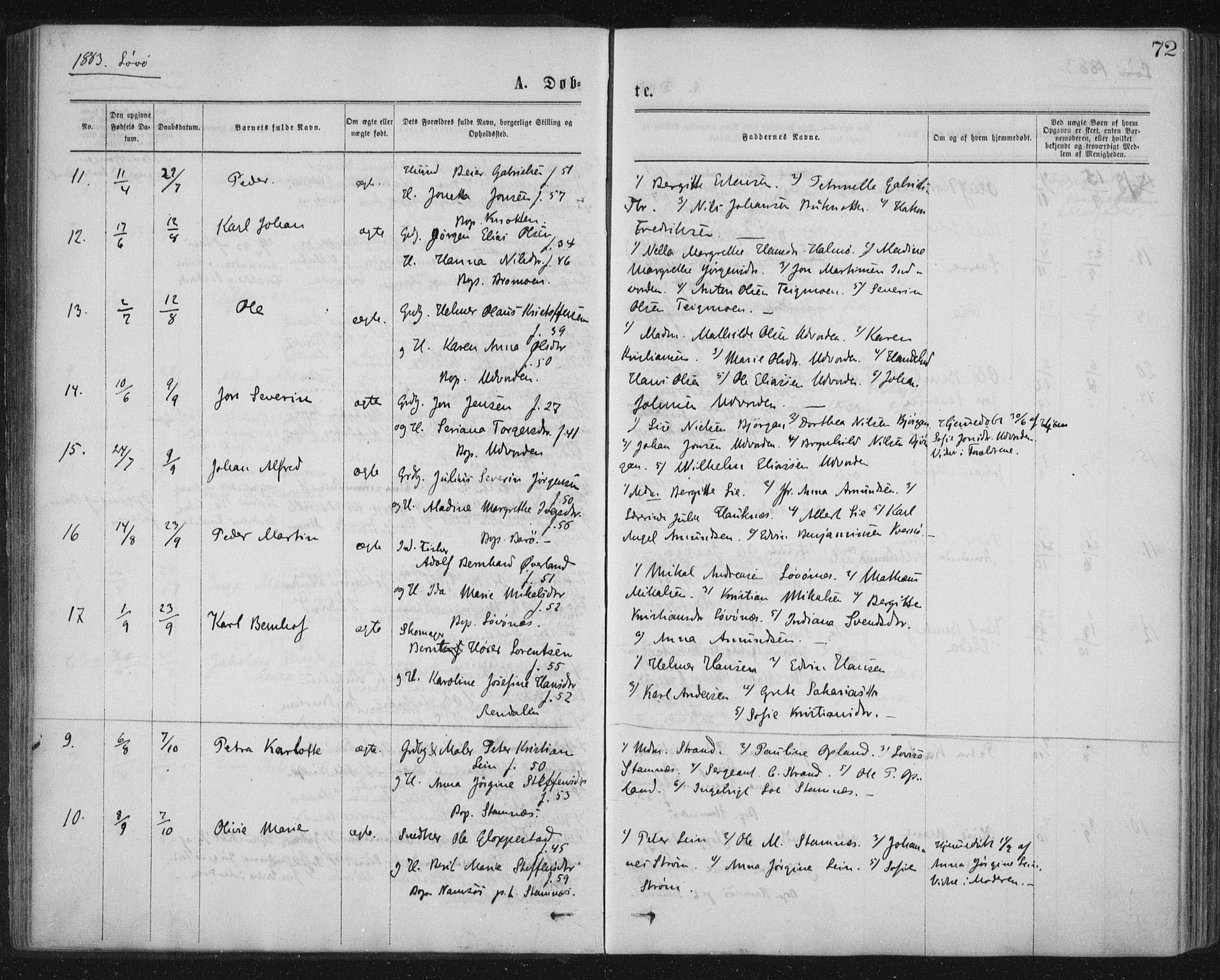 Ministerialprotokoller, klokkerbøker og fødselsregistre - Nord-Trøndelag, AV/SAT-A-1458/771/L0596: Ministerialbok nr. 771A03, 1870-1884, s. 72