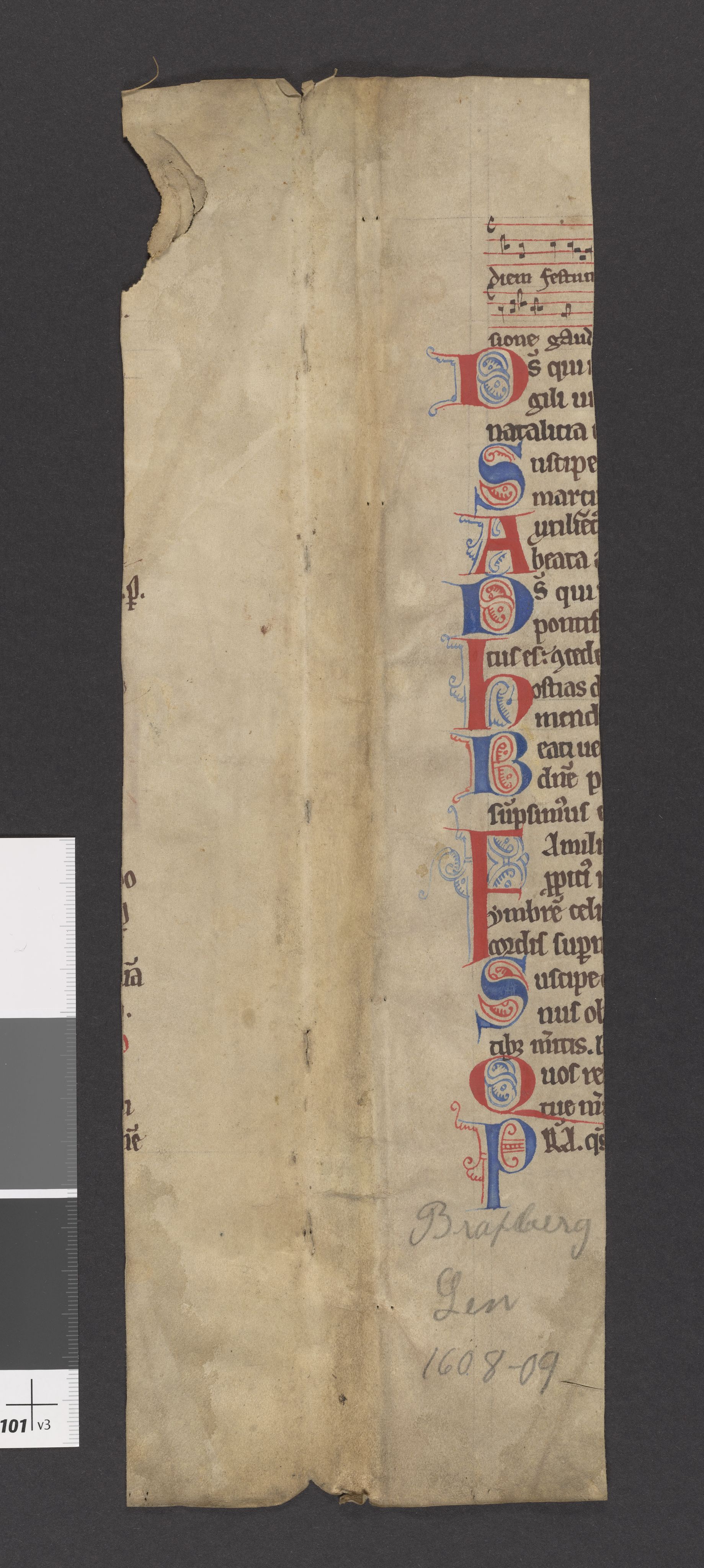 Riksarkivets diplomsamling, AV/RA-EA-5965/F27/F27A/F27Ab/L0001: Latinske fragmenter stort format, 1100-1536, s. 43