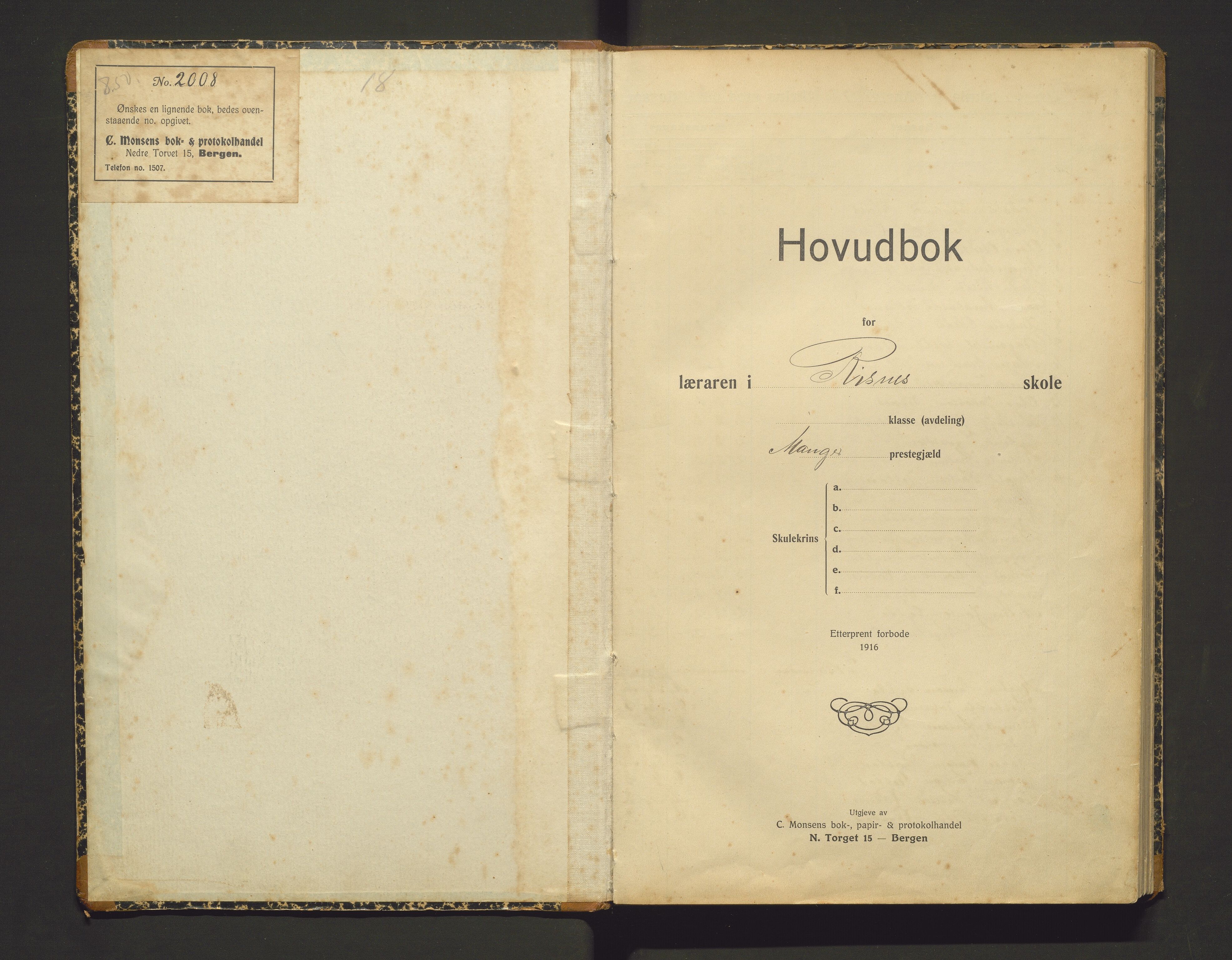 Hordabø kommune. Barneskulane, IKAH/1260a-231/F/Fa/L0005: Skuleprotokoll for Risnes skule , 1917-1947