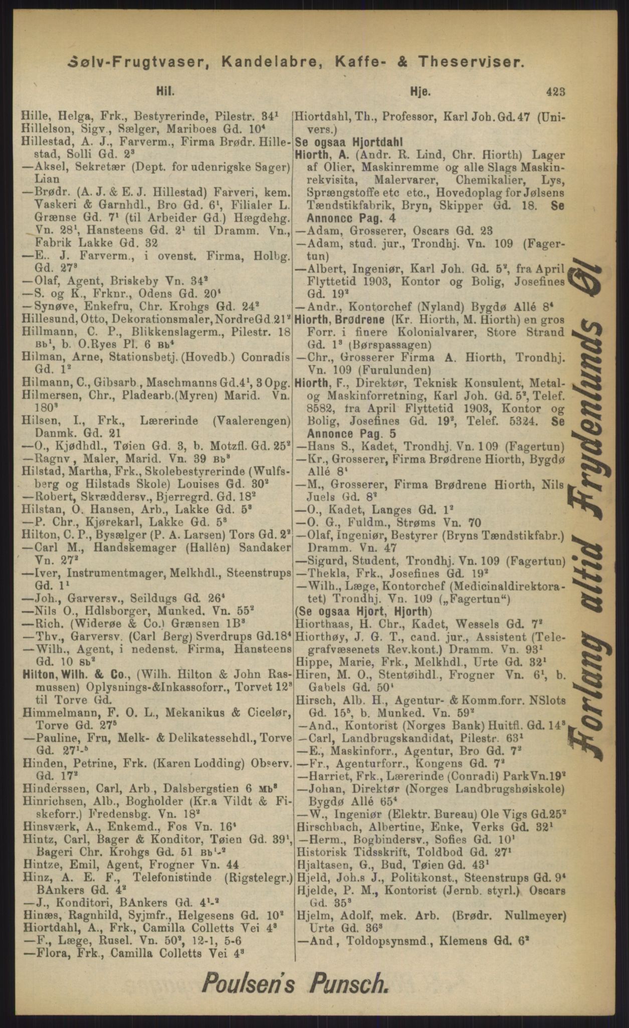 Kristiania/Oslo adressebok, PUBL/-, 1903, s. 423