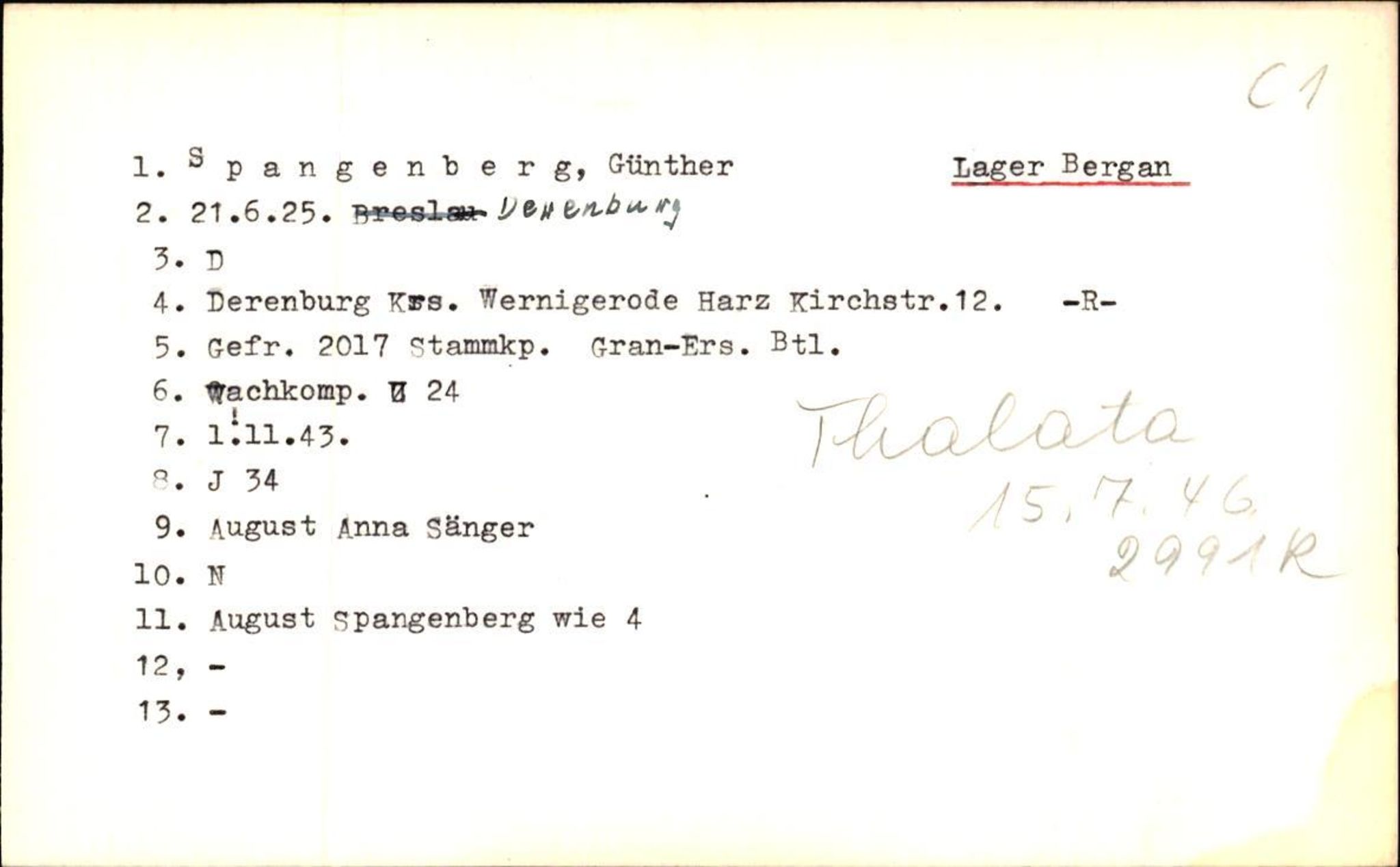 Hjemsendte tyskere , AV/RA-RAFA-6487/D/Db/L0026: Sowinski-Taubeld, 1945-1947, s. 12