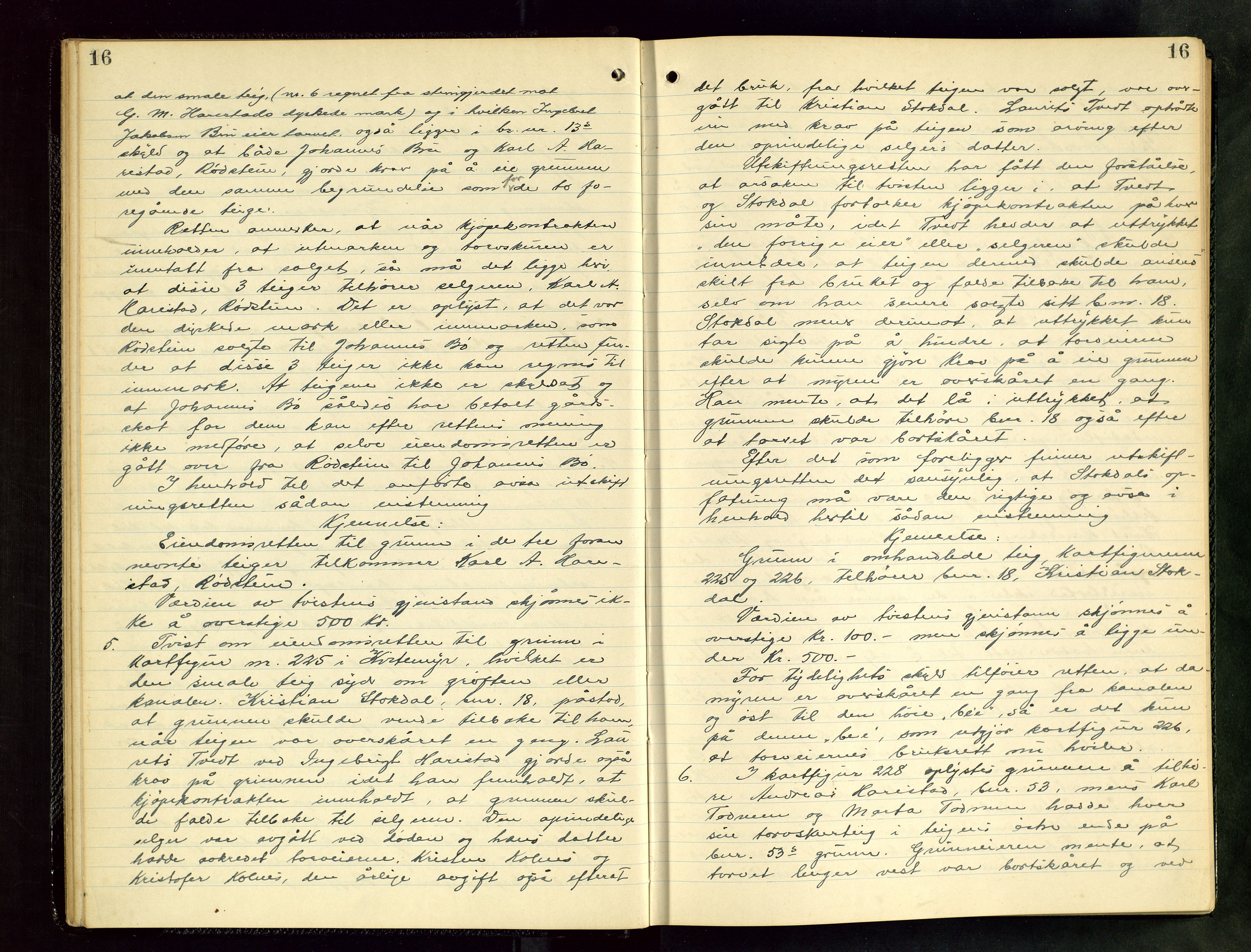 Rogaland jordskifterett, AV/SAST-A-102426/Oa/L0082: Forhandlingsprotokoll, 1929-1932, s. 16