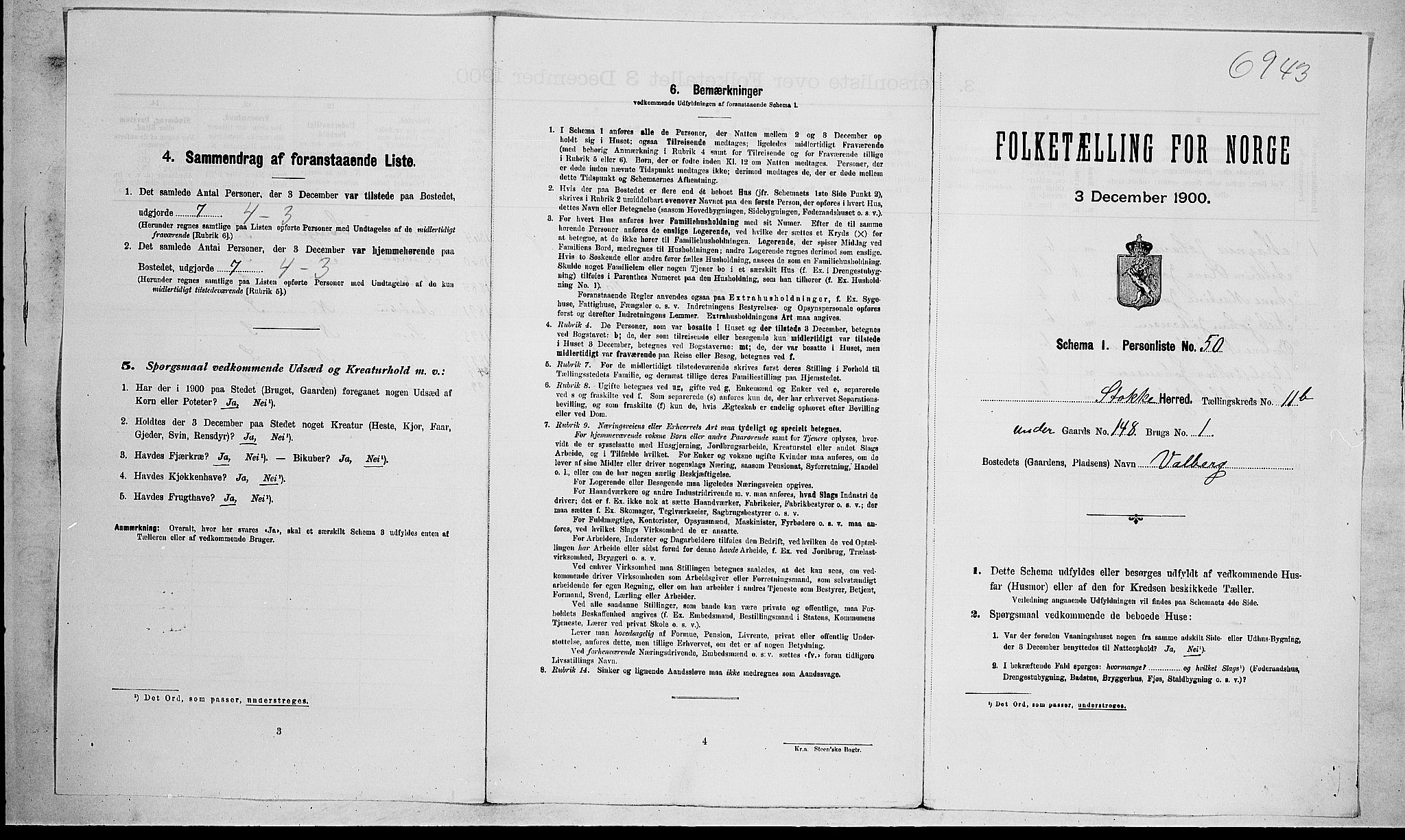 RA, Folketelling 1900 for 0720 Stokke herred, 1900, s. 1941