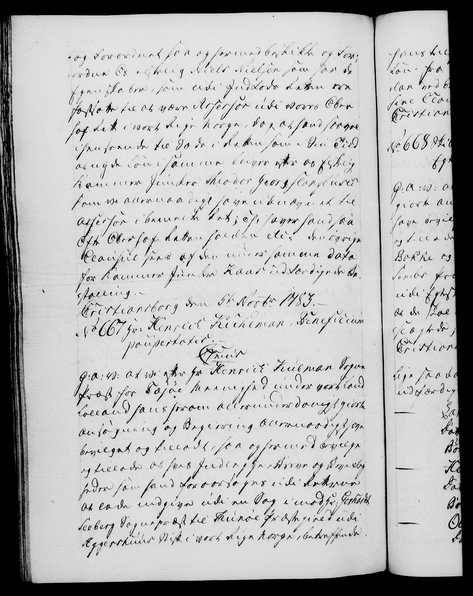 Danske Kanselli 1572-1799, RA/EA-3023/F/Fc/Fca/Fcaa/L0049: Norske registre, 1782-1783, s. 735b
