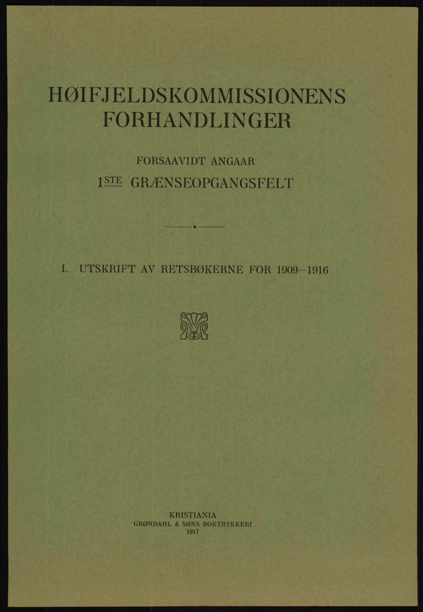 Høyfjellskommisjonen, RA/S-1546/X/Xa/L0001: Nr. 1-33, 1909-1953, s. 3