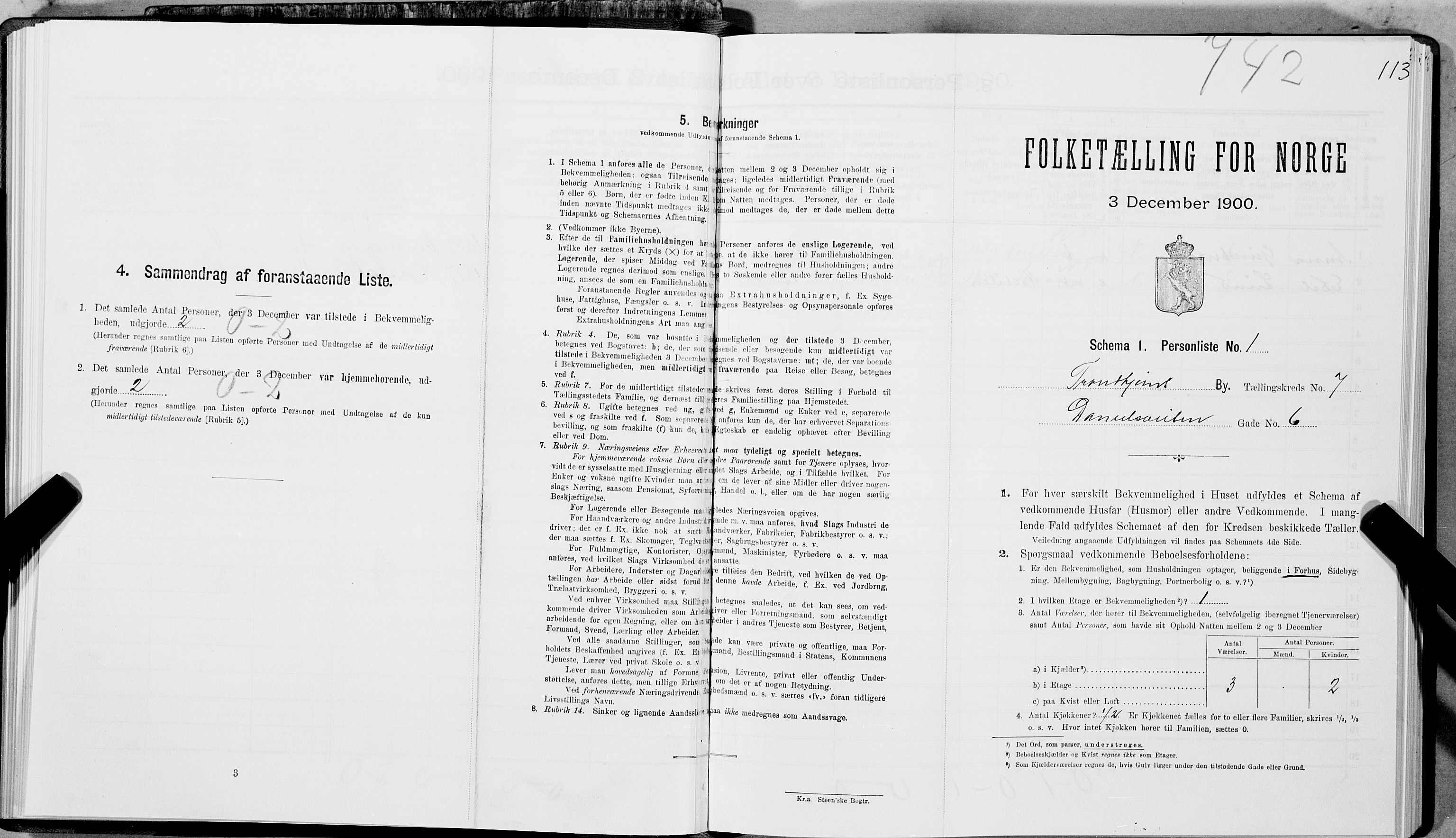 SAT, Folketelling 1900 for 1601 Trondheim kjøpstad, 1900, s. 1170