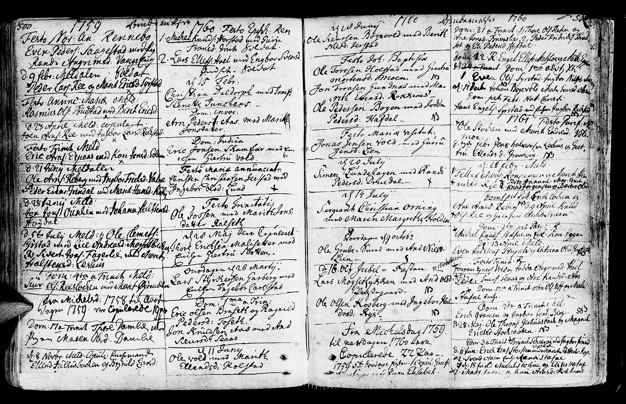 Ministerialprotokoller, klokkerbøker og fødselsregistre - Sør-Trøndelag, AV/SAT-A-1456/672/L0851: Ministerialbok nr. 672A04, 1751-1775, s. 500-501