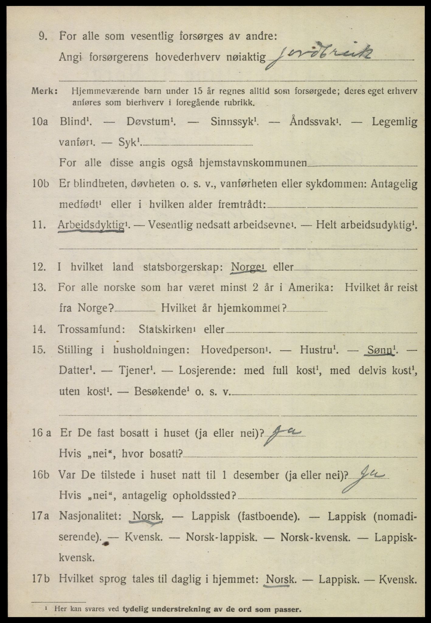 SAT, Folketelling 1920 for 1838 Gildeskål herred, 1920, s. 6595