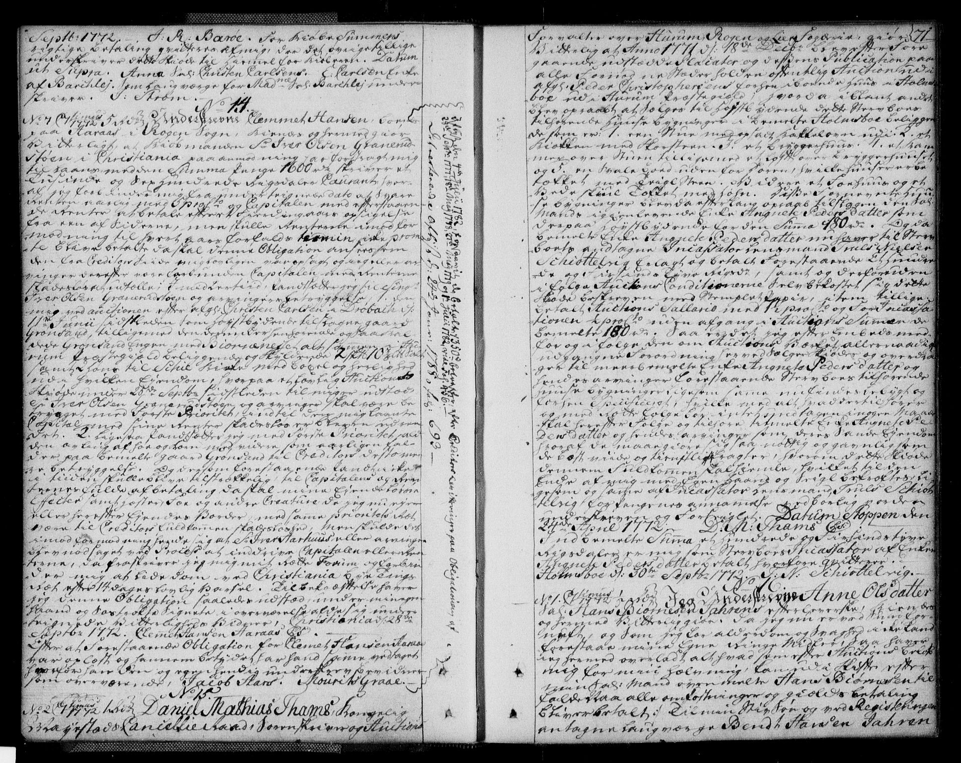 Lier, Røyken og Hurum sorenskriveri, SAKO/A-89/G/Ga/Gaa/L0004a: Pantebok nr. IVa, 1771-1779, s. 71