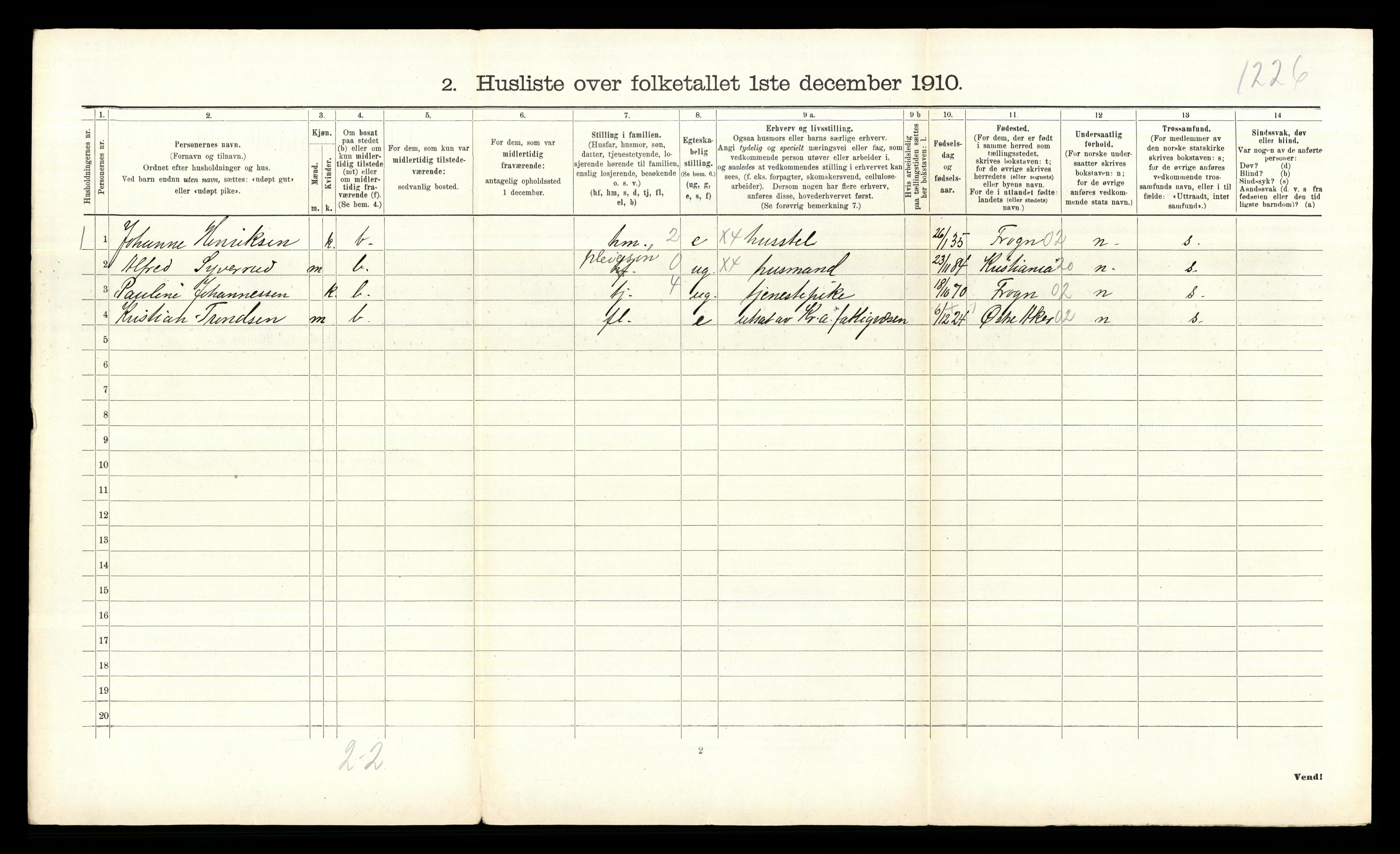 RA, Folketelling 1910 for 0216 Nesodden herred, 1910, s. 905