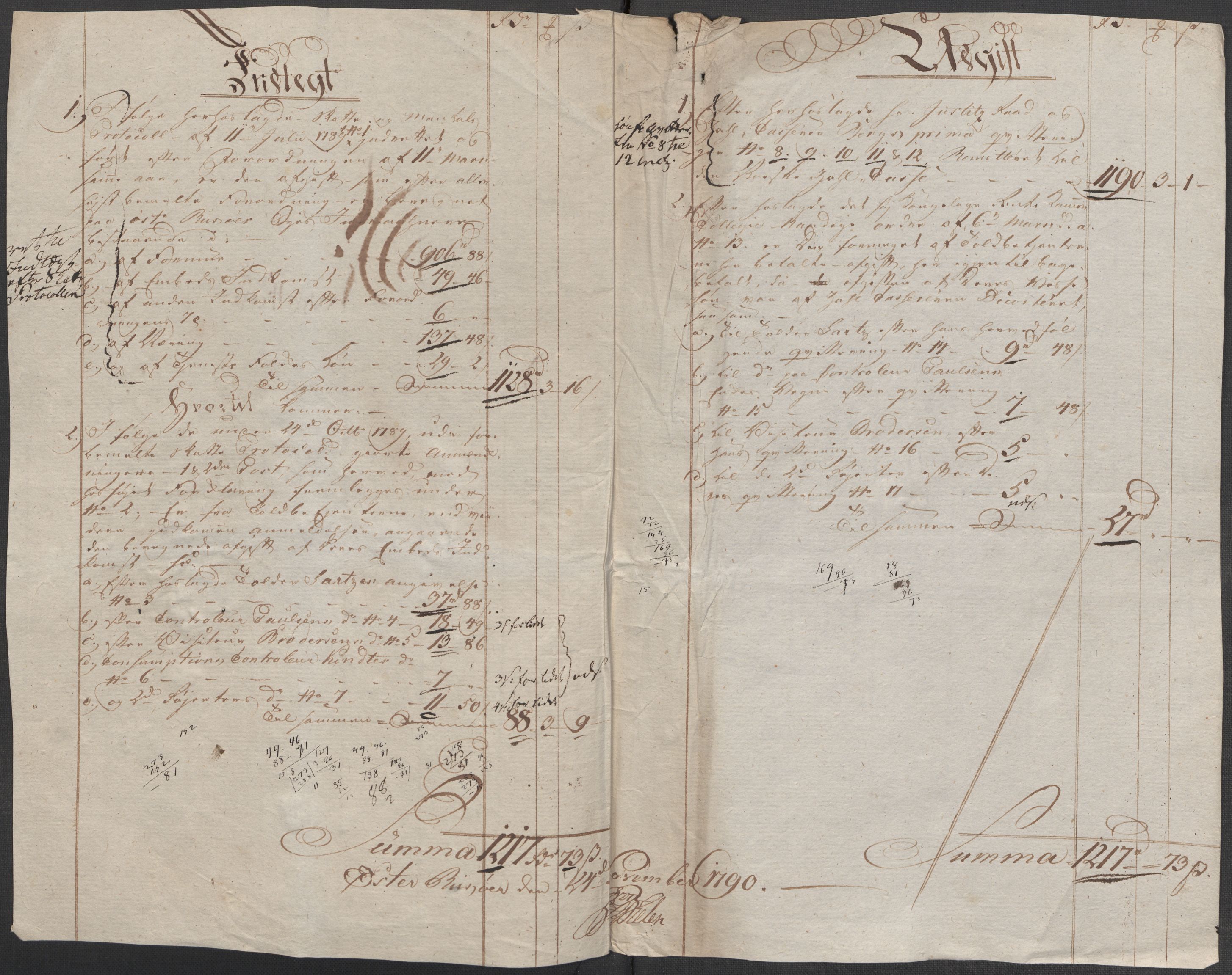 Rentekammeret inntil 1814, Reviderte regnskaper, Mindre regnskaper, RA/EA-4068/Rf/Rfe/L0038: (Øster) Risør, Romsdal fogderi, 1789, s. 5