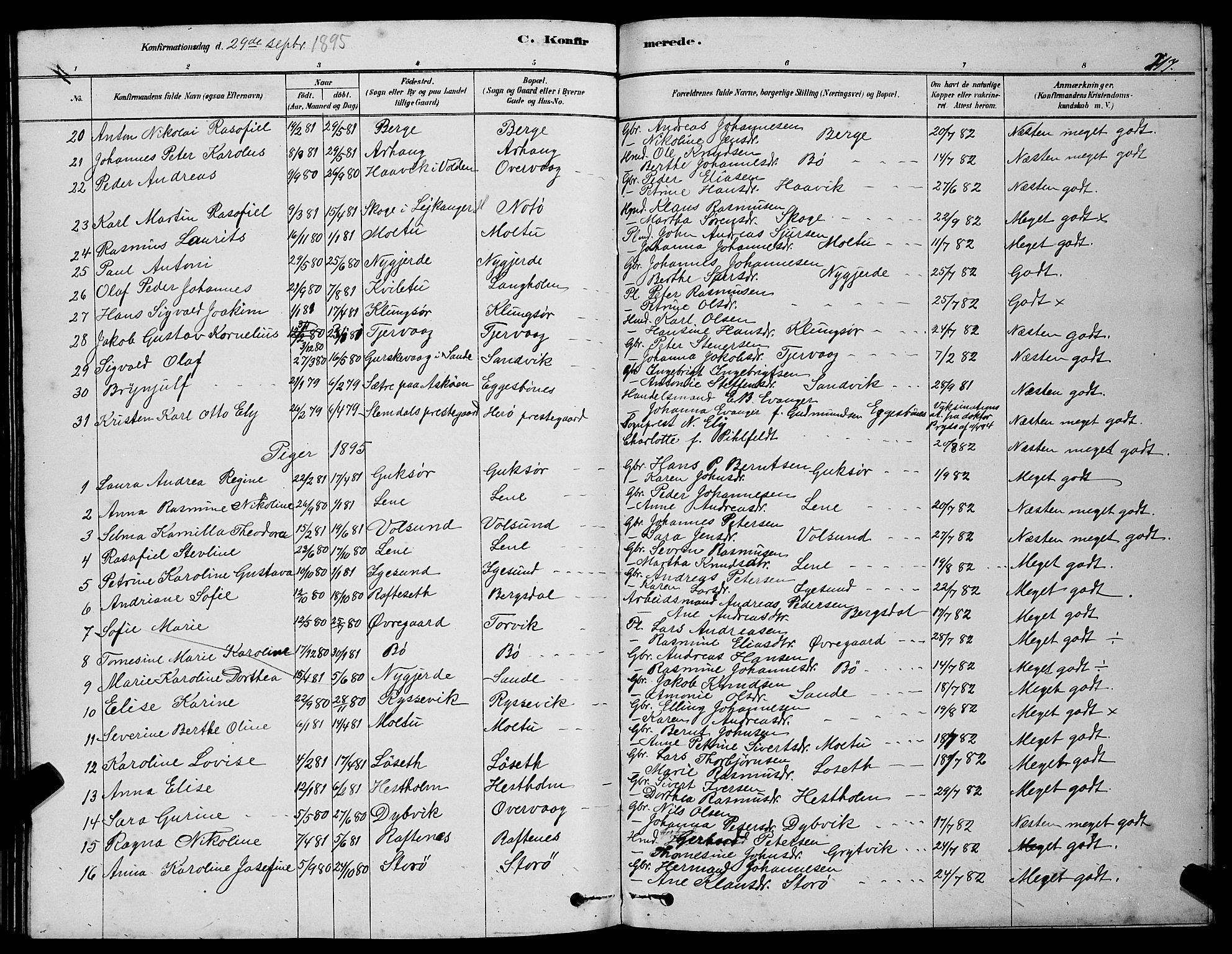 Ministerialprotokoller, klokkerbøker og fødselsregistre - Møre og Romsdal, AV/SAT-A-1454/507/L0081: Klokkerbok nr. 507C04, 1878-1898, s. 217