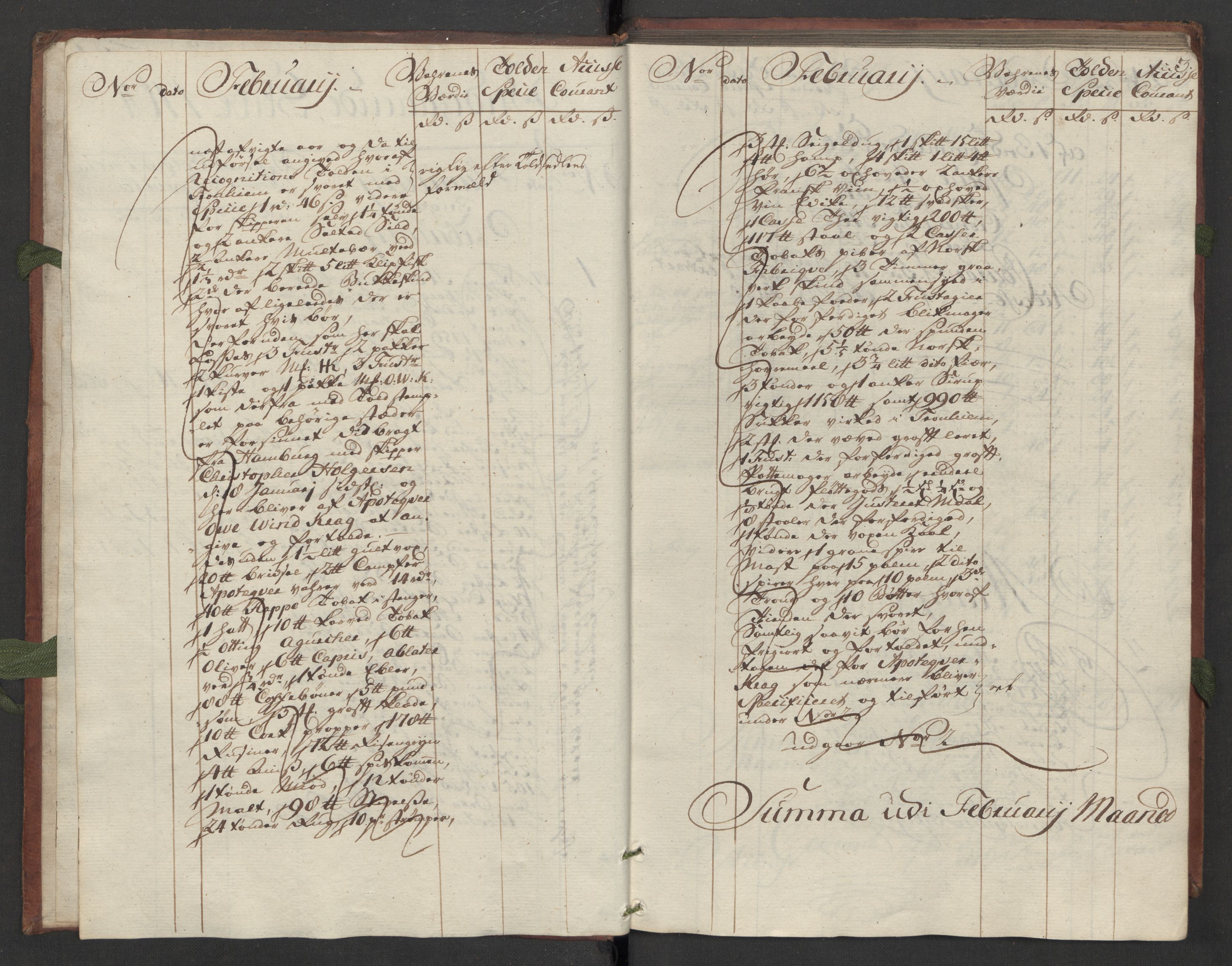 Generaltollkammeret, tollregnskaper, AV/RA-EA-5490/R32/L0021/0001: Tollregnskaper Kristiansund / Hovedtollbok, 1764