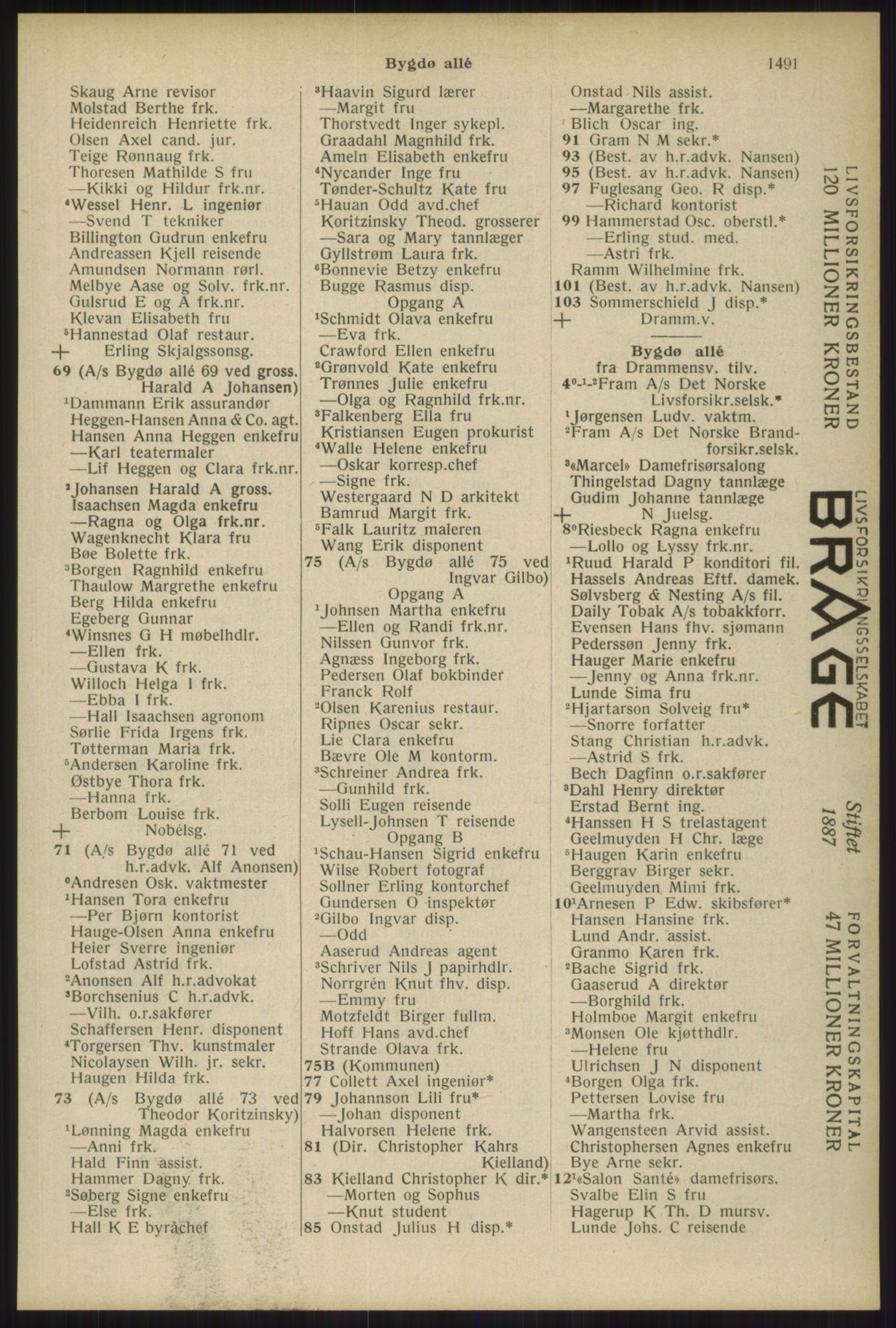 Kristiania/Oslo adressebok, PUBL/-, 1934, s. 1491