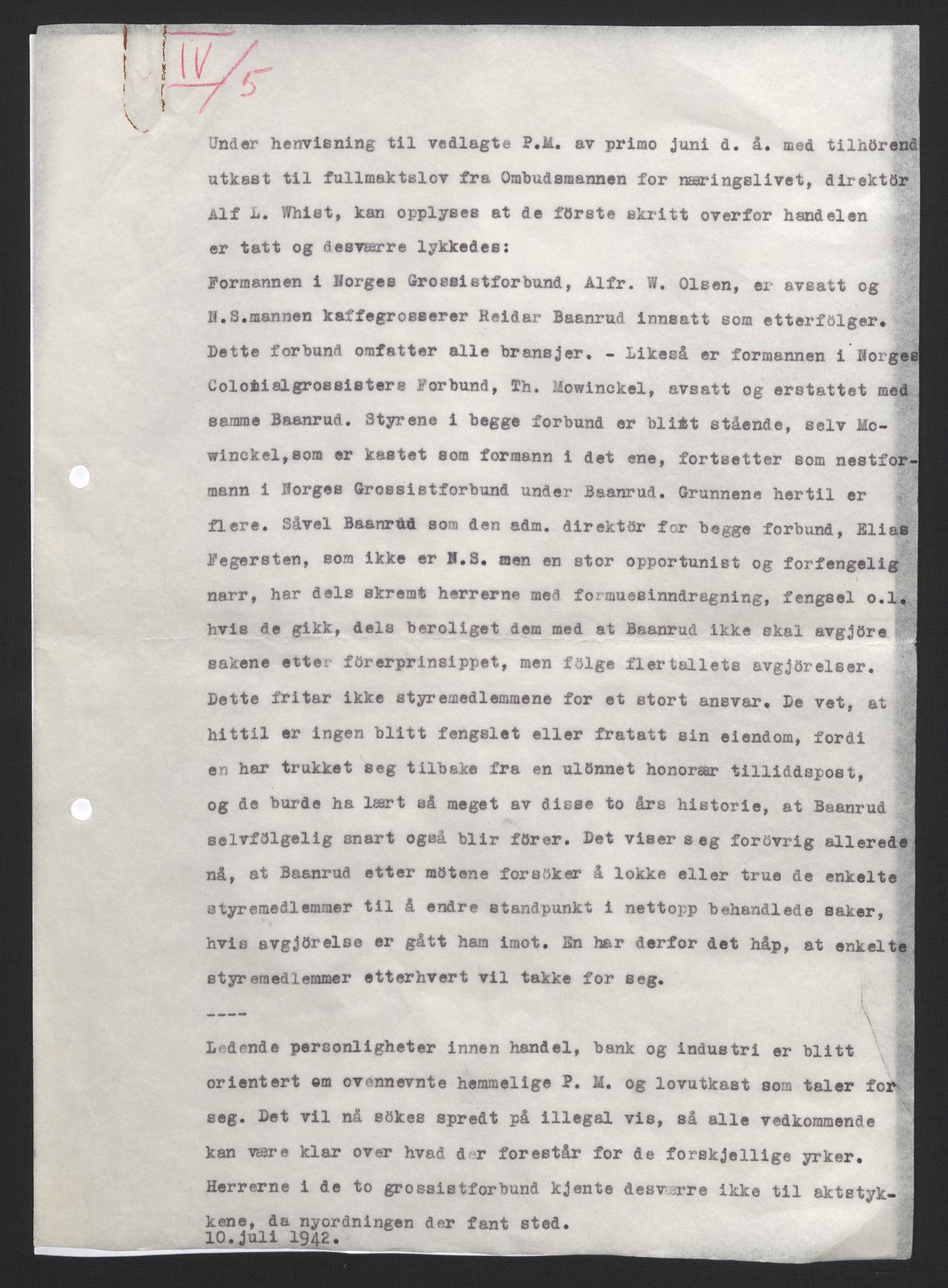Forsvaret, Forsvarets overkommando, RA/RAFA-1920/Da/L0079: Etterretningsrapporter, 1942, s. 13